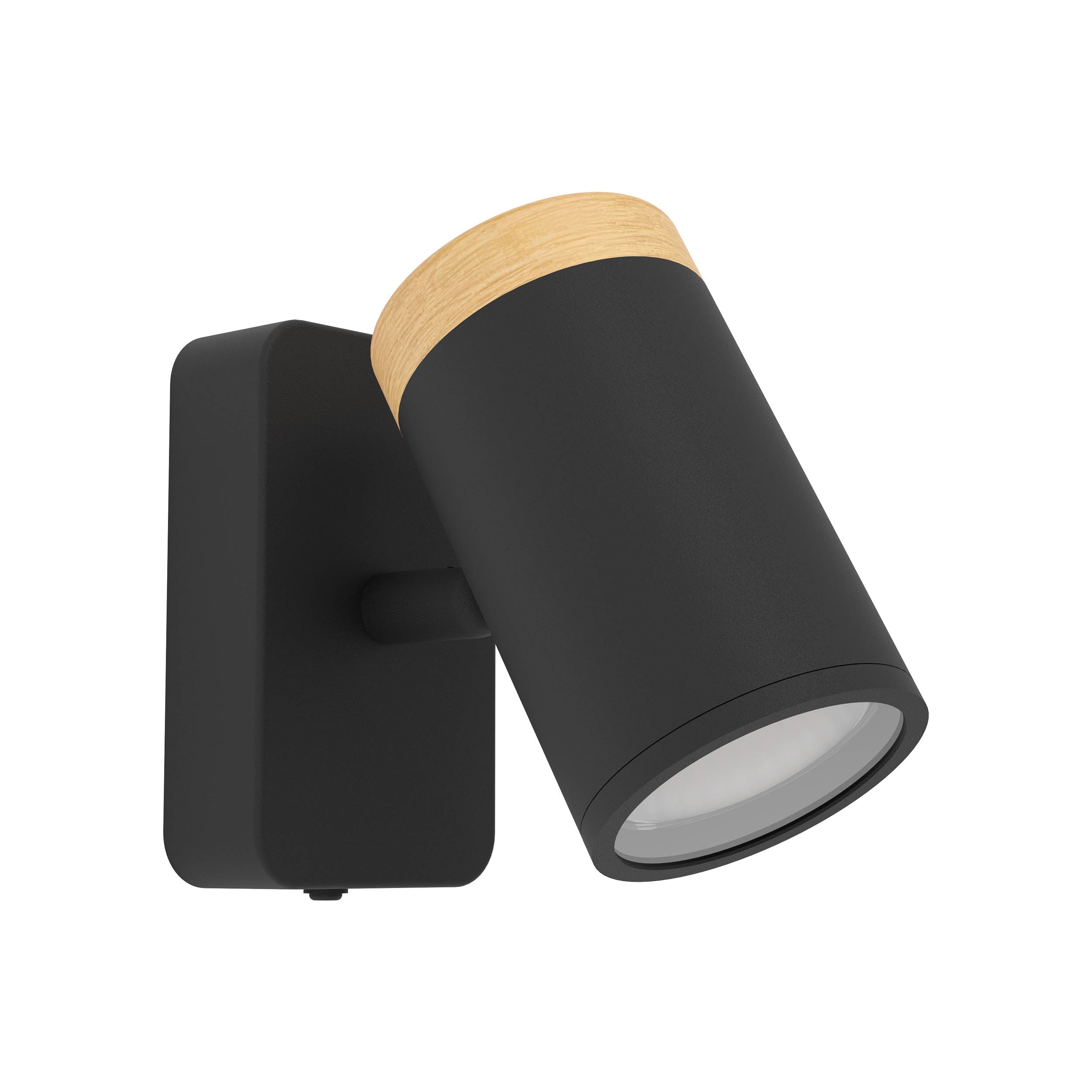 EGLO Castorama Black & Brown Bathroom LED Wall Spotlight