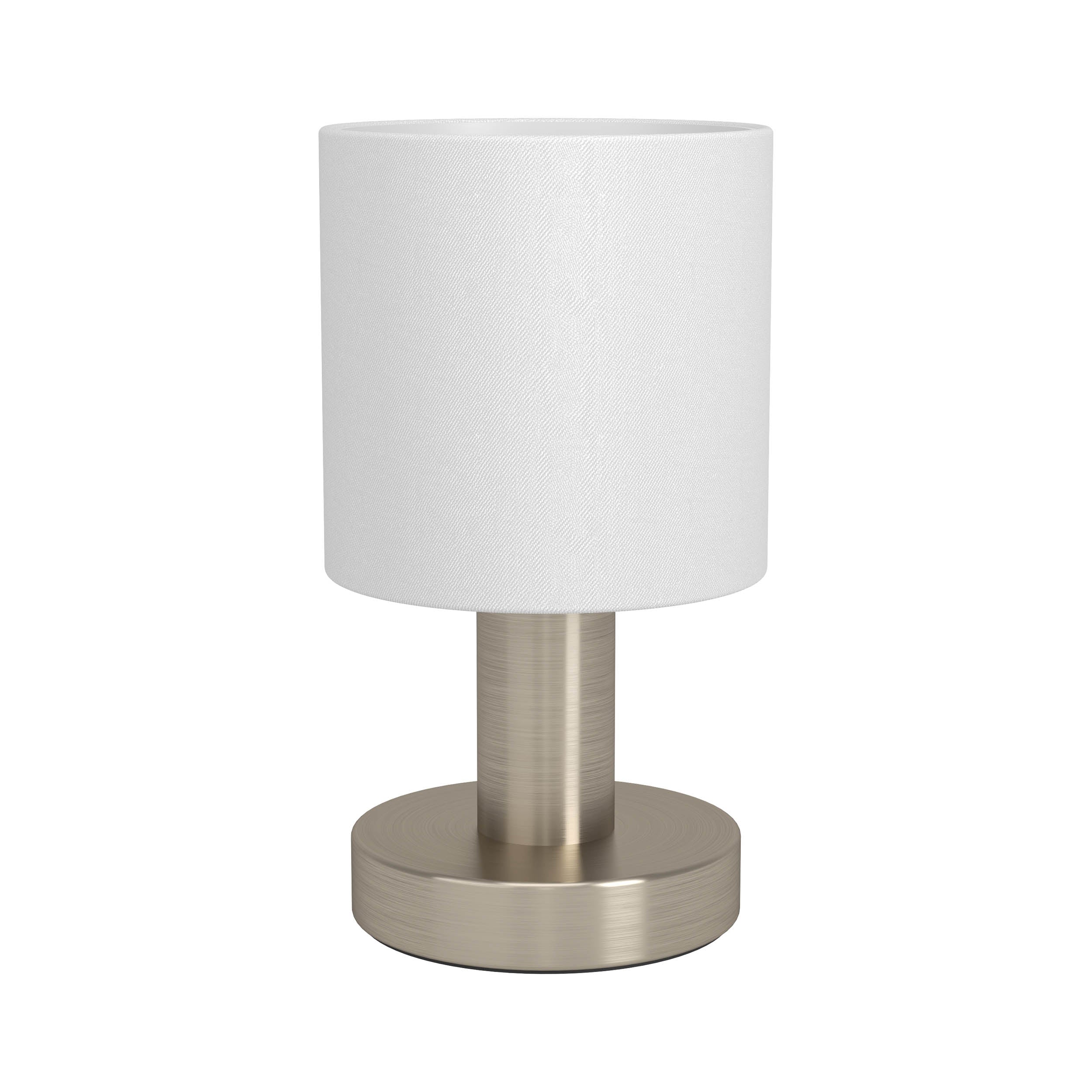 EGLO Montetto White Fabric & Steel Classic Table Lamp 31841