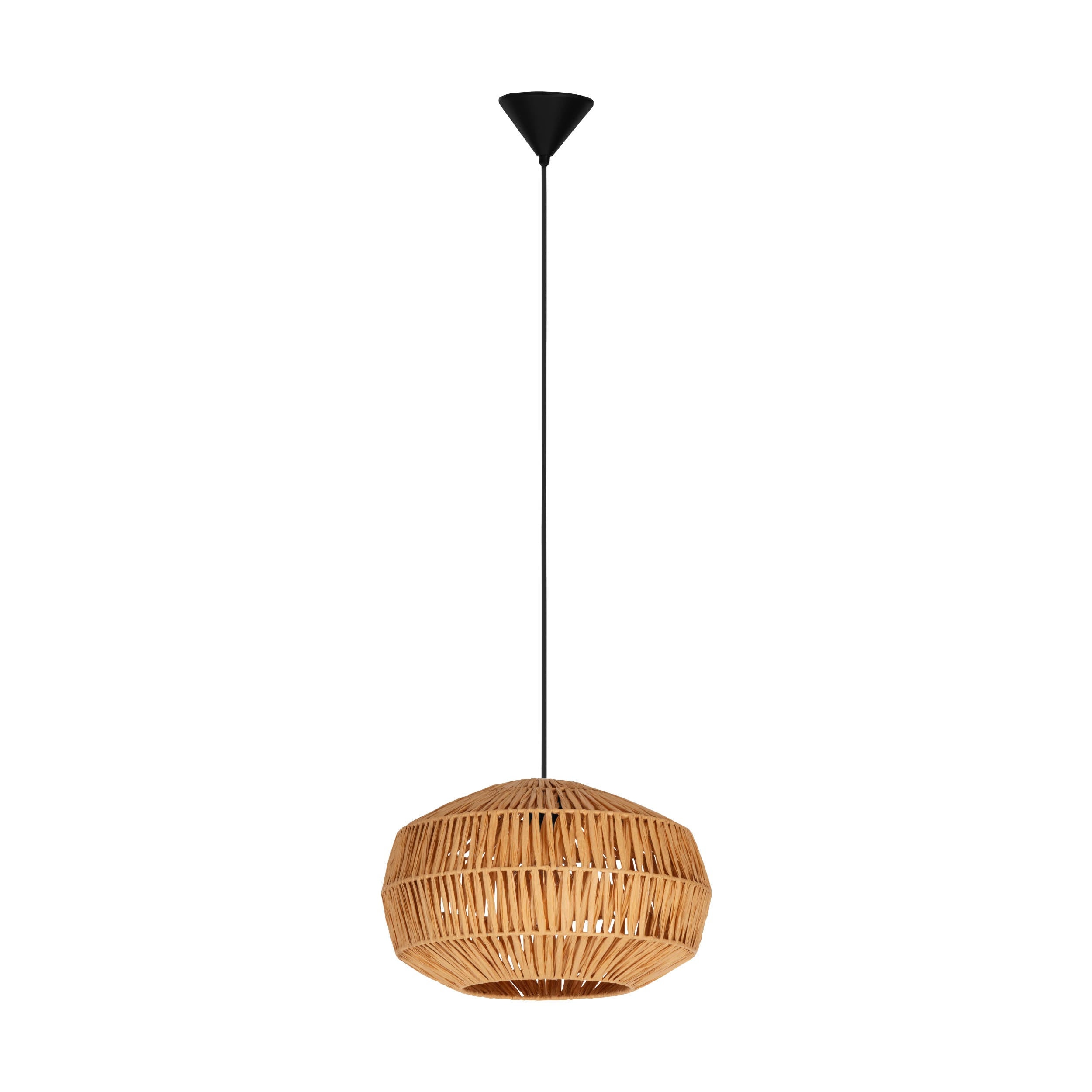 EGLO Sheldon Pendant Handwoven Rope Pendant Light with Organic Design