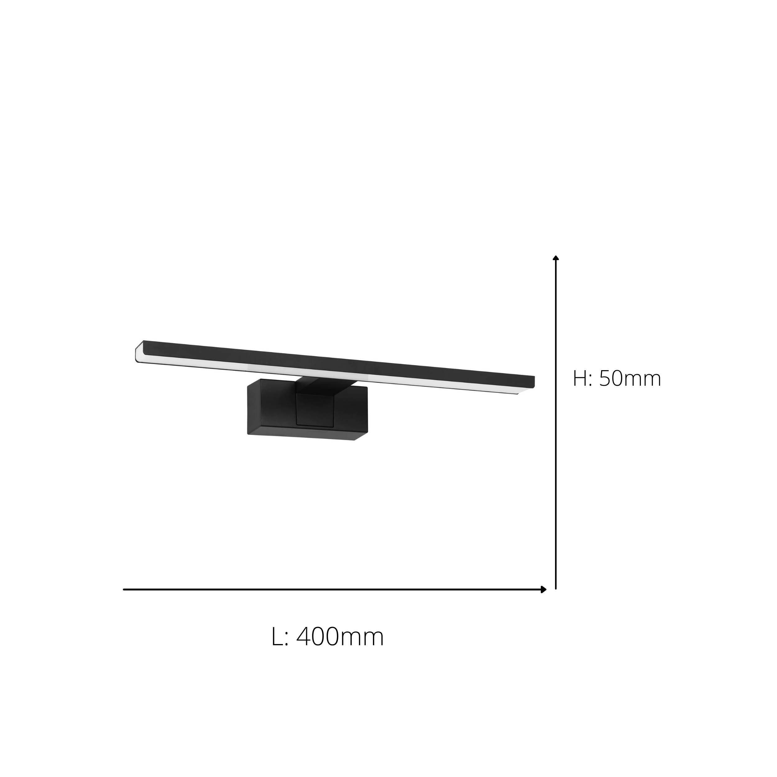 EGLO Conettilla Mirror Light Black 60 cm Modern Black LED Mirror Light with CCT and IP44