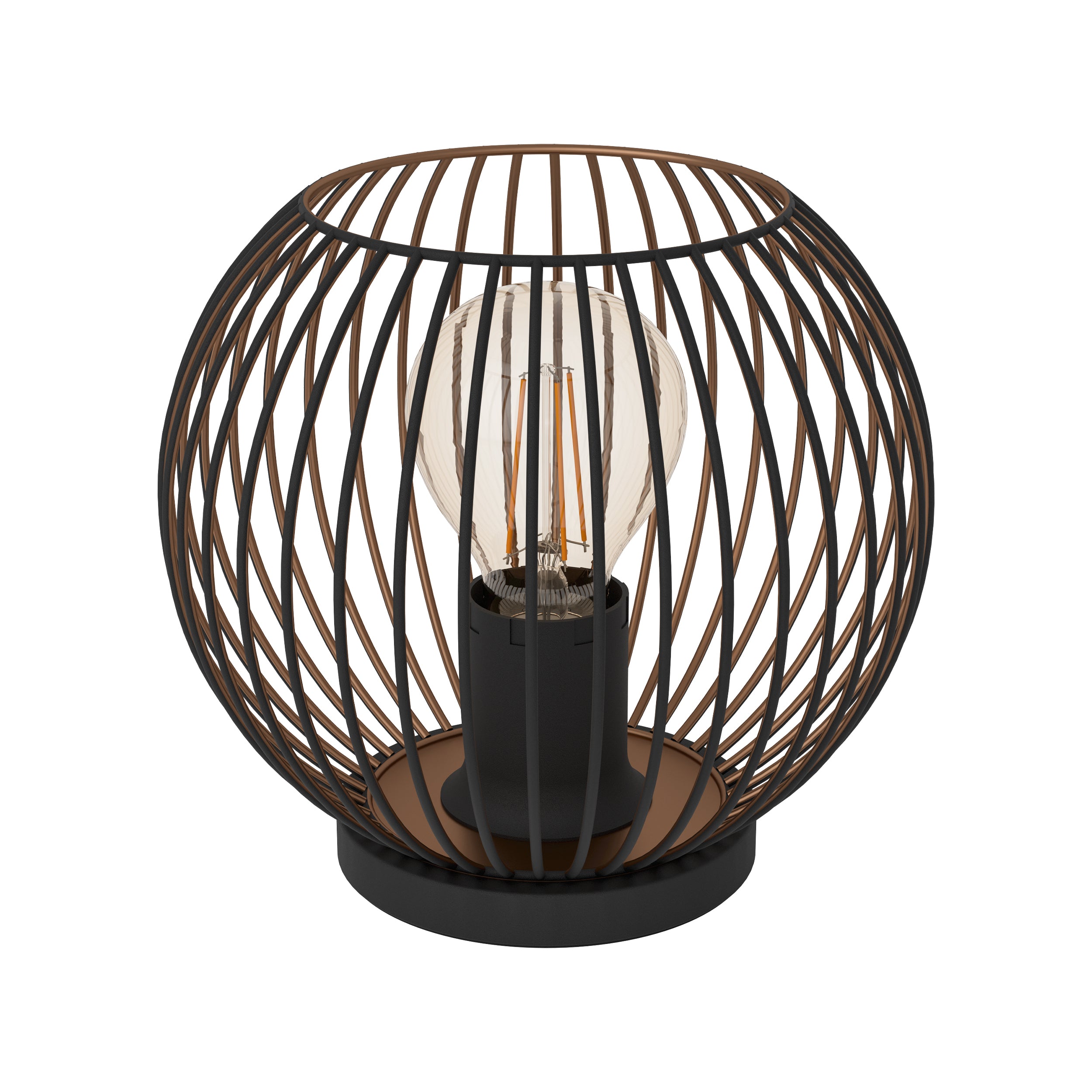 EGLO Almanzora Black & Copper Wire Modern Steel Table Lamp