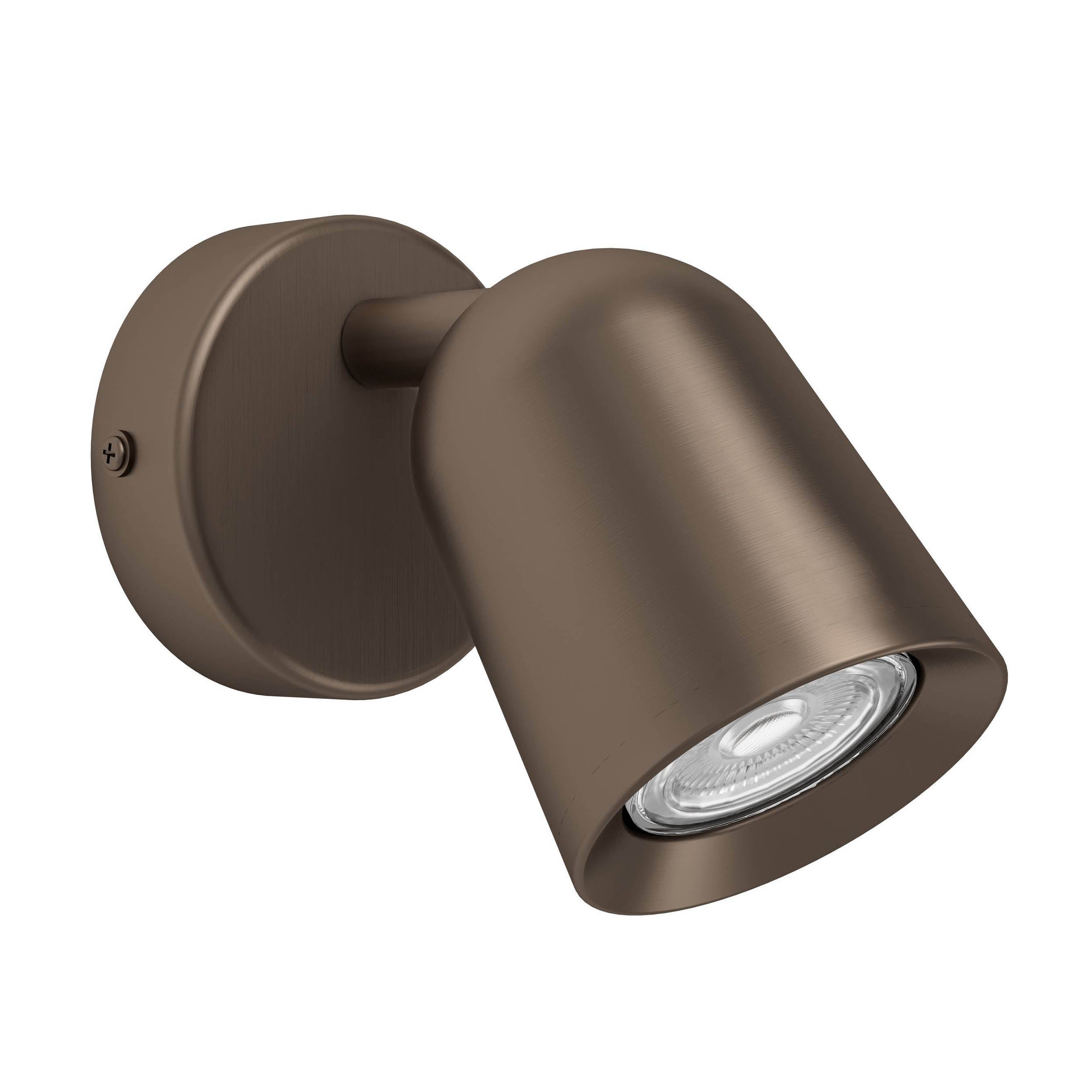EGLO Camaldoli Dark Bronze Steel LED Wall Spotlight
