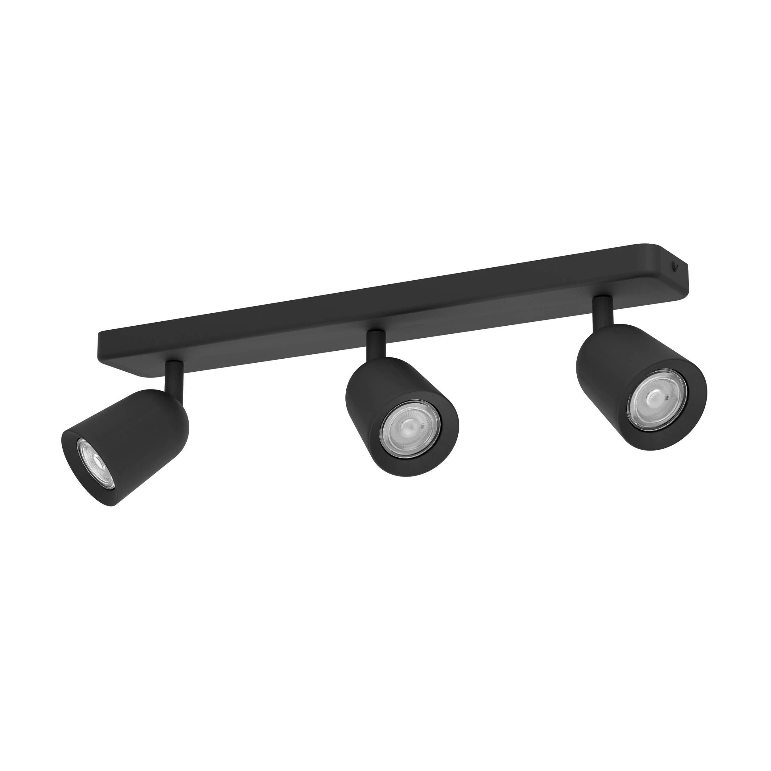 EGLO Camaldoli Dark Black LED Triple Ceiling Spotlight