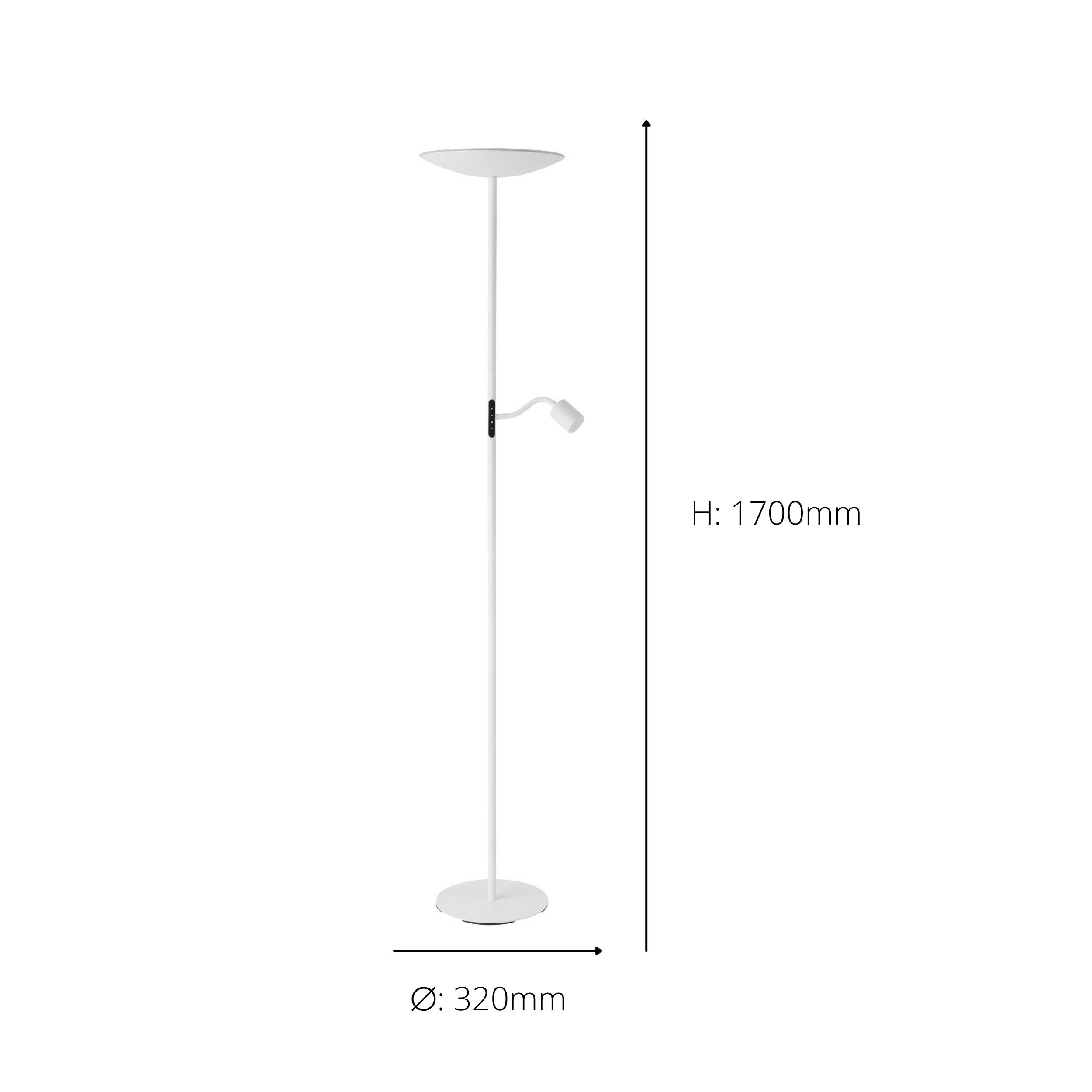 EGLO Conivarino White Steel LED Mother & Child Floor Lamp