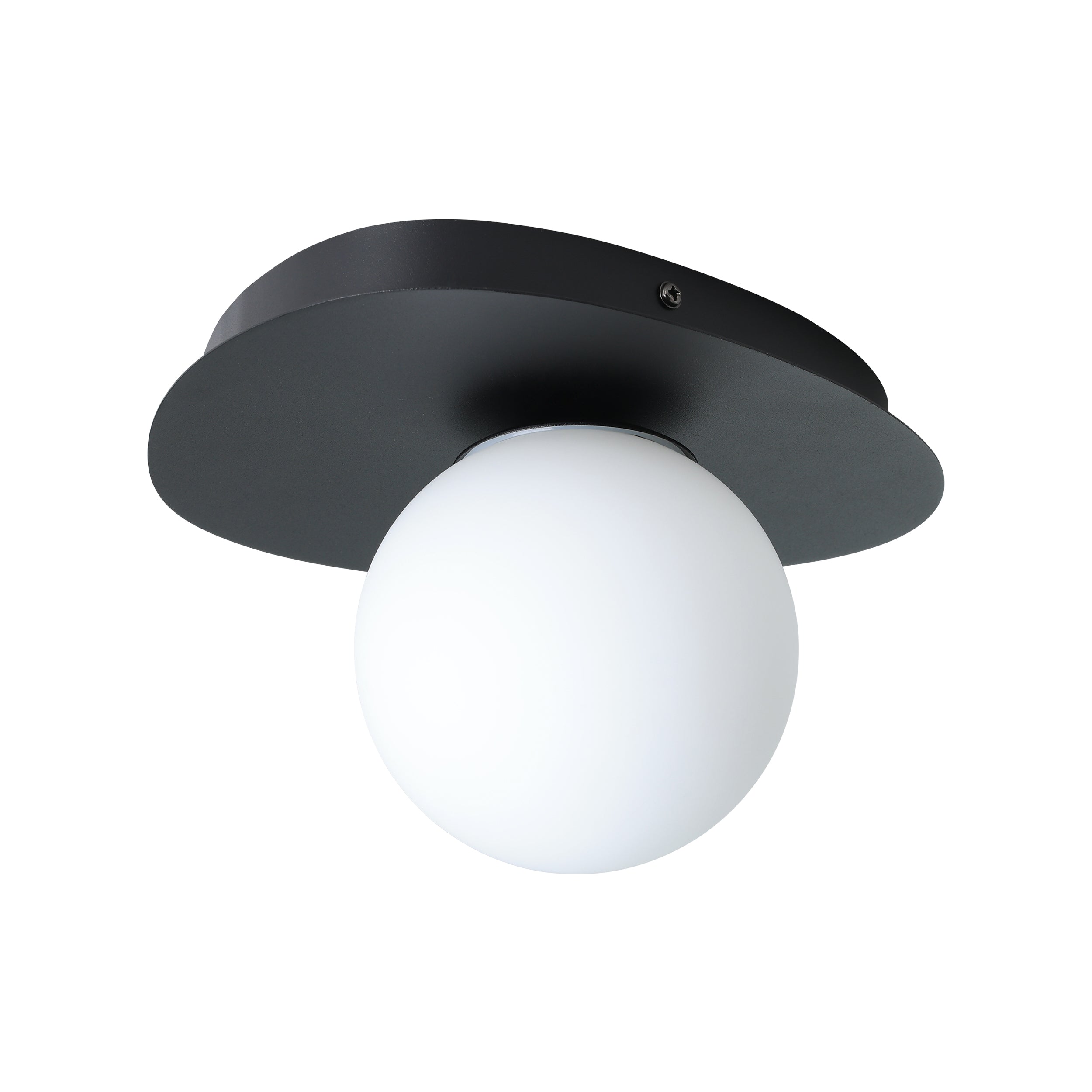EGLO Castrovido Matte Glass & Steel Modern Bathroom Wall Light, Black