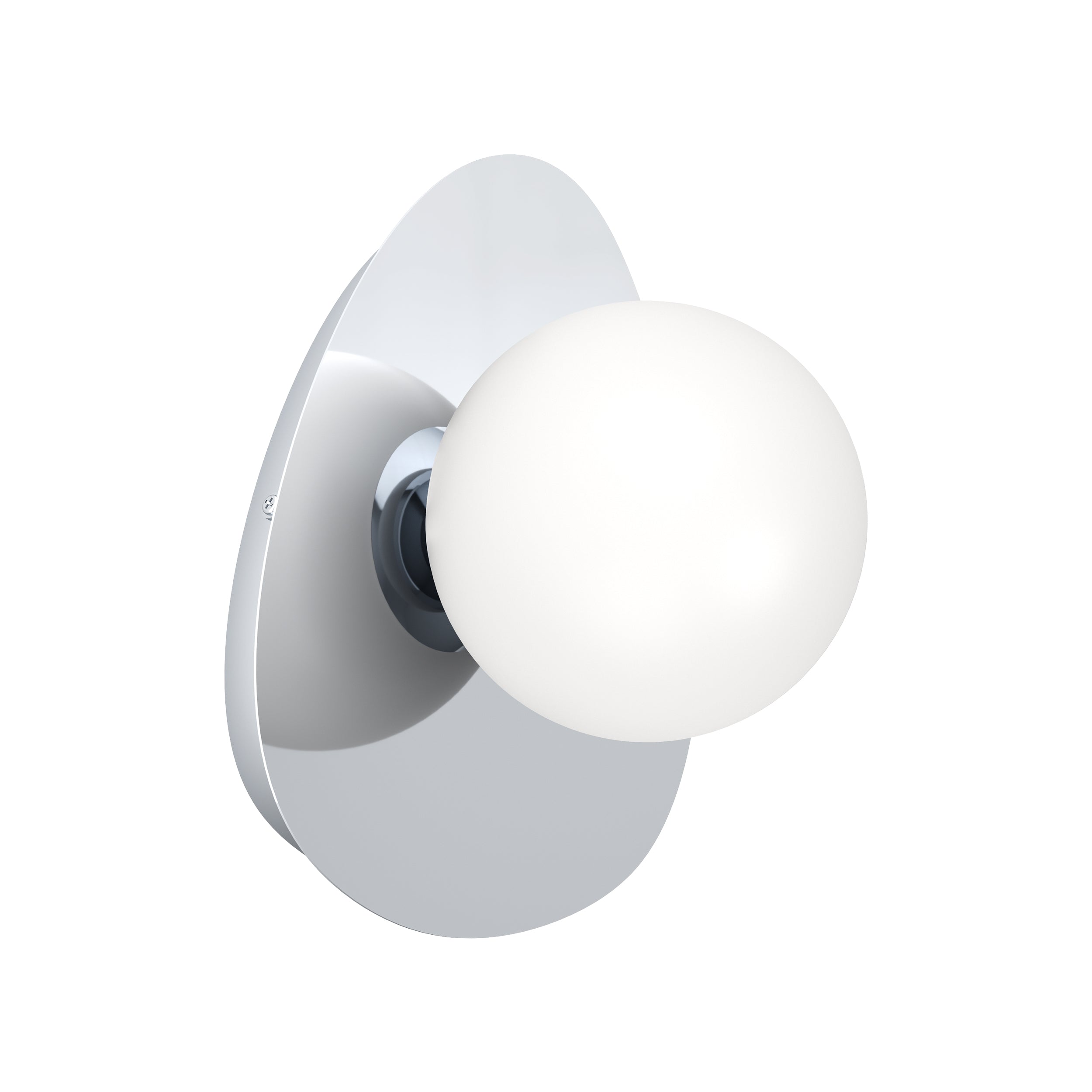 EGLO Castrovido Matte Glass & Steel Modern Bathroom Wall Light, Chrome