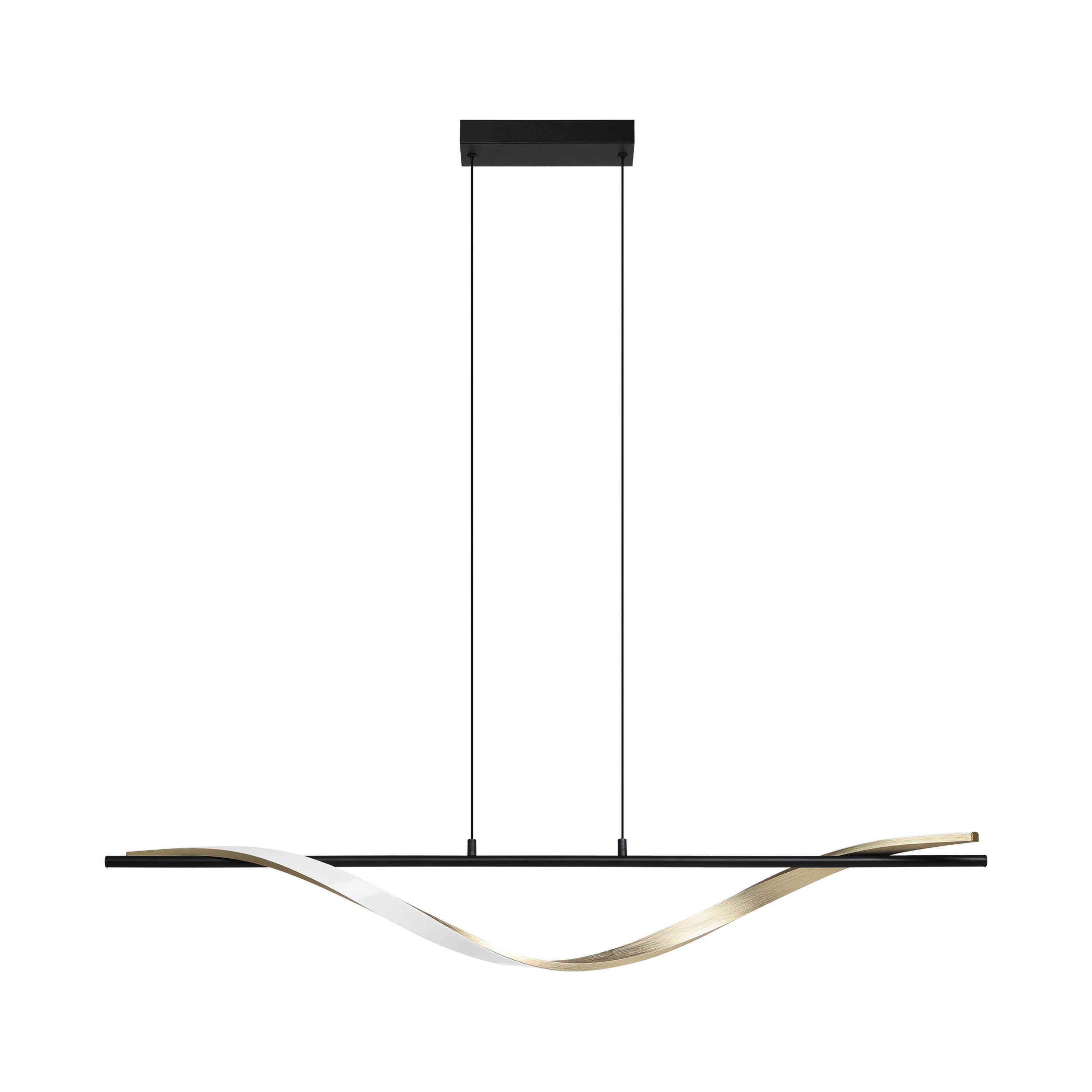 EGLO Conaprato Black & Brushed Brass LED Modern Pendant Light