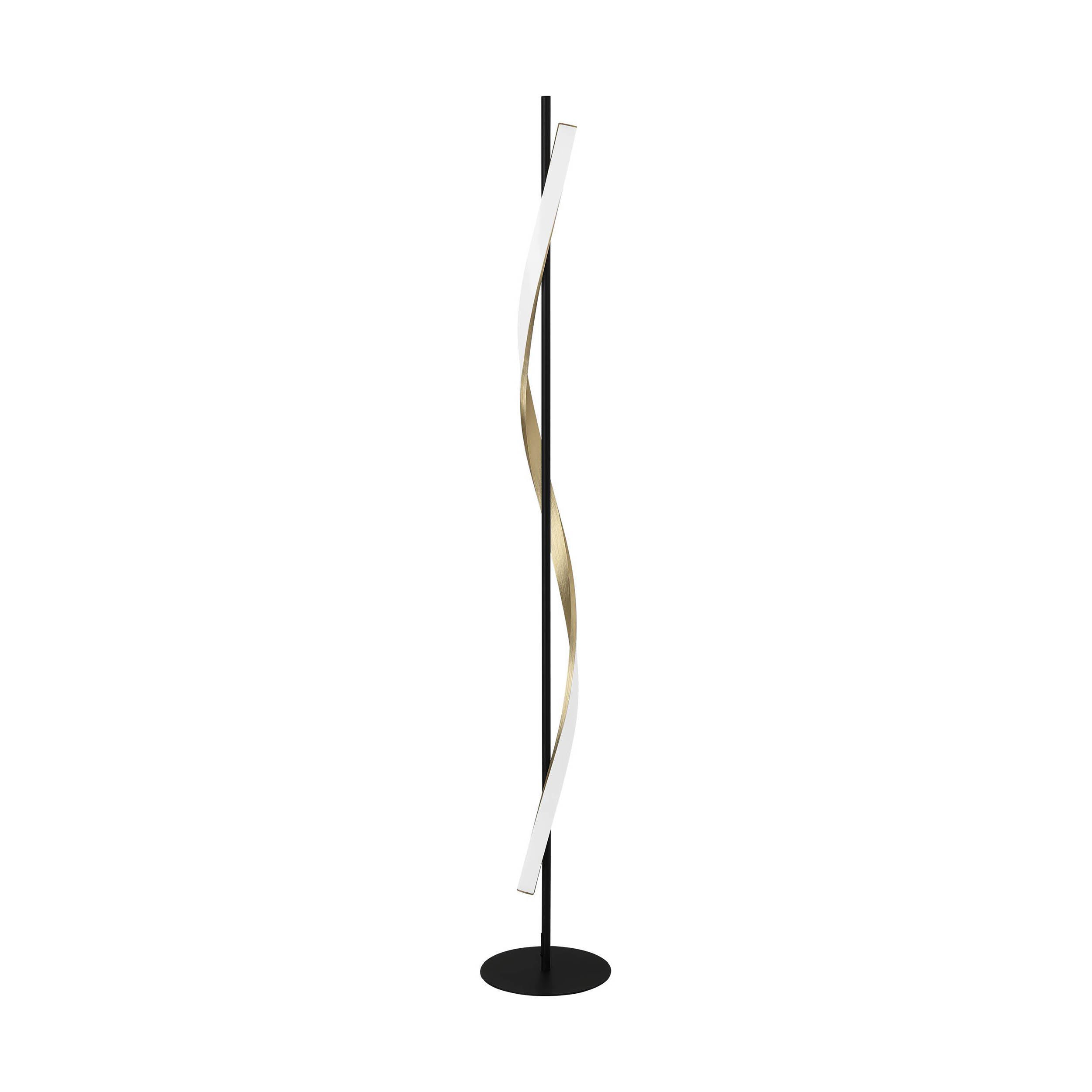 EGLO Conaprato Black & Brushed Brass LED Modern Floor Light
