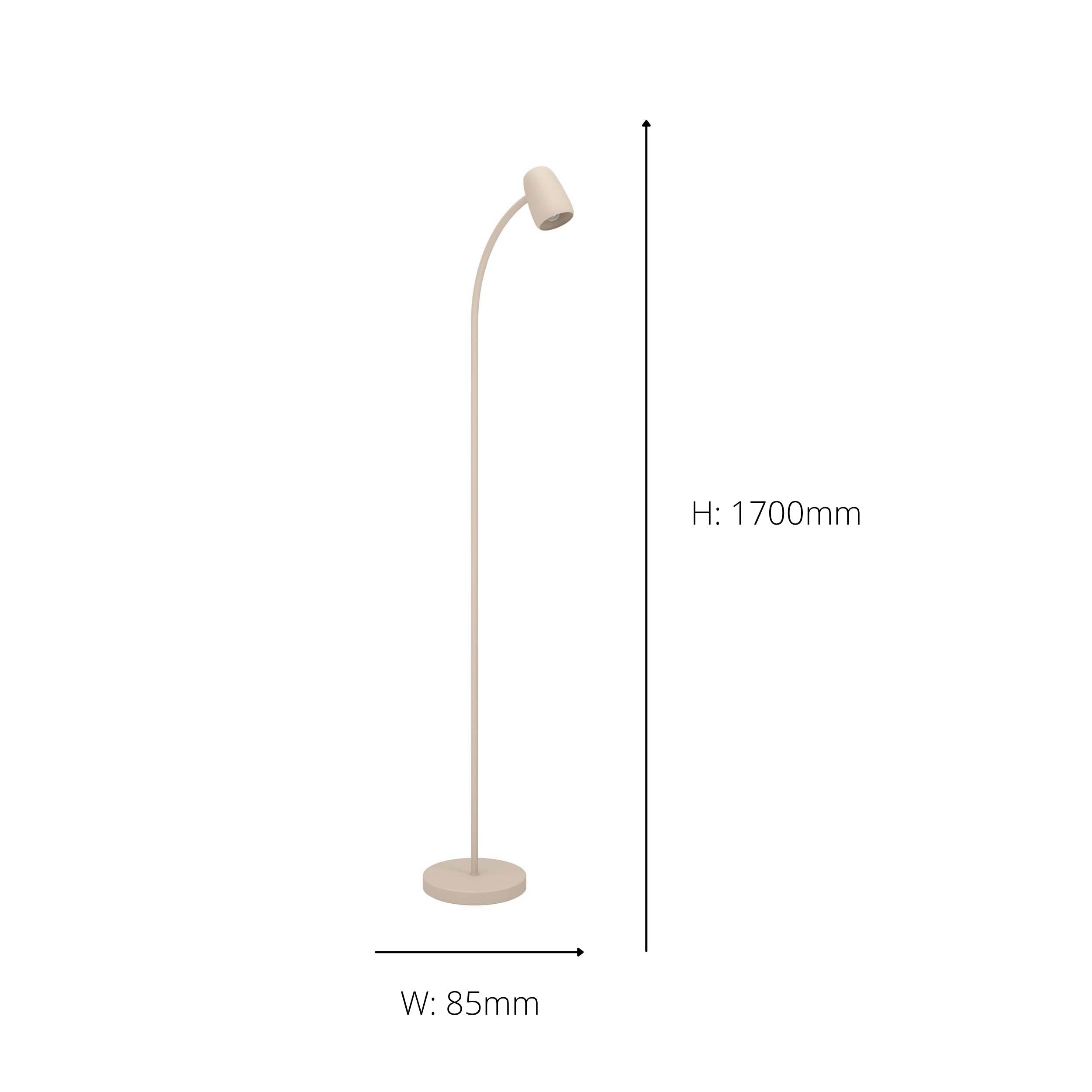 EGLO Carlo Modern Steel Floor Lamp, Sandy