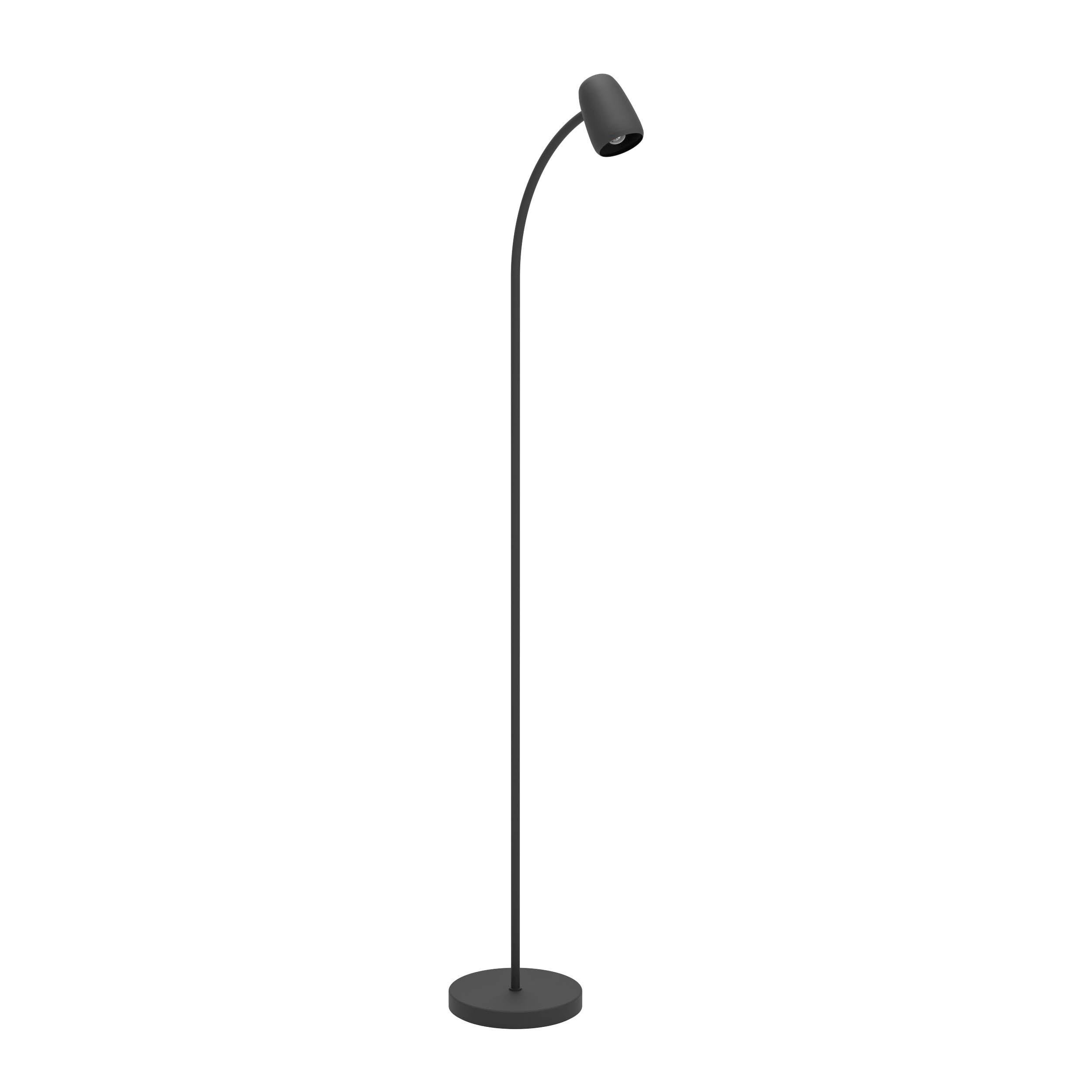EGLO Carlo Modern Steel Floor Lamp, Black