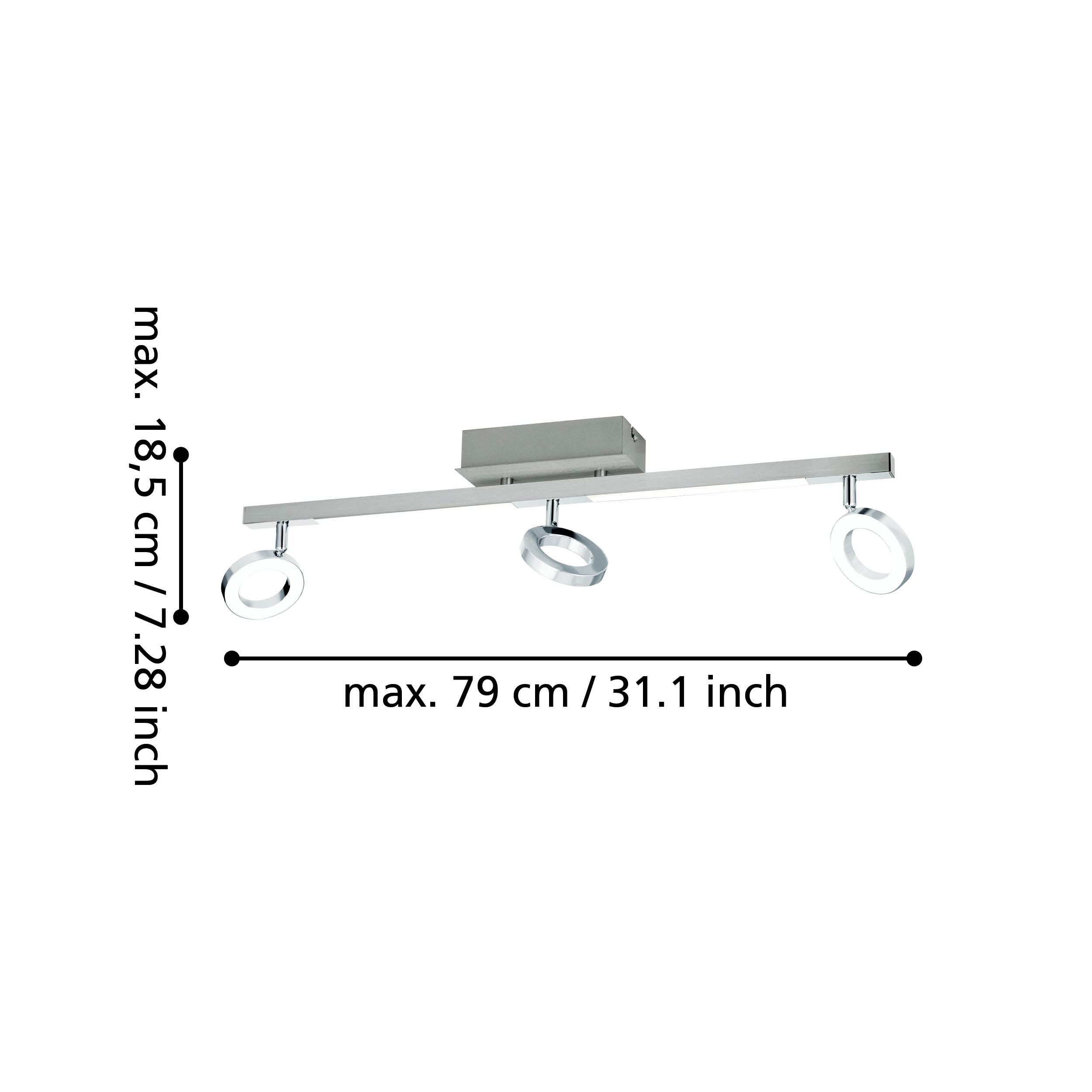 CARDILLIO 3 Light Flush Fitting