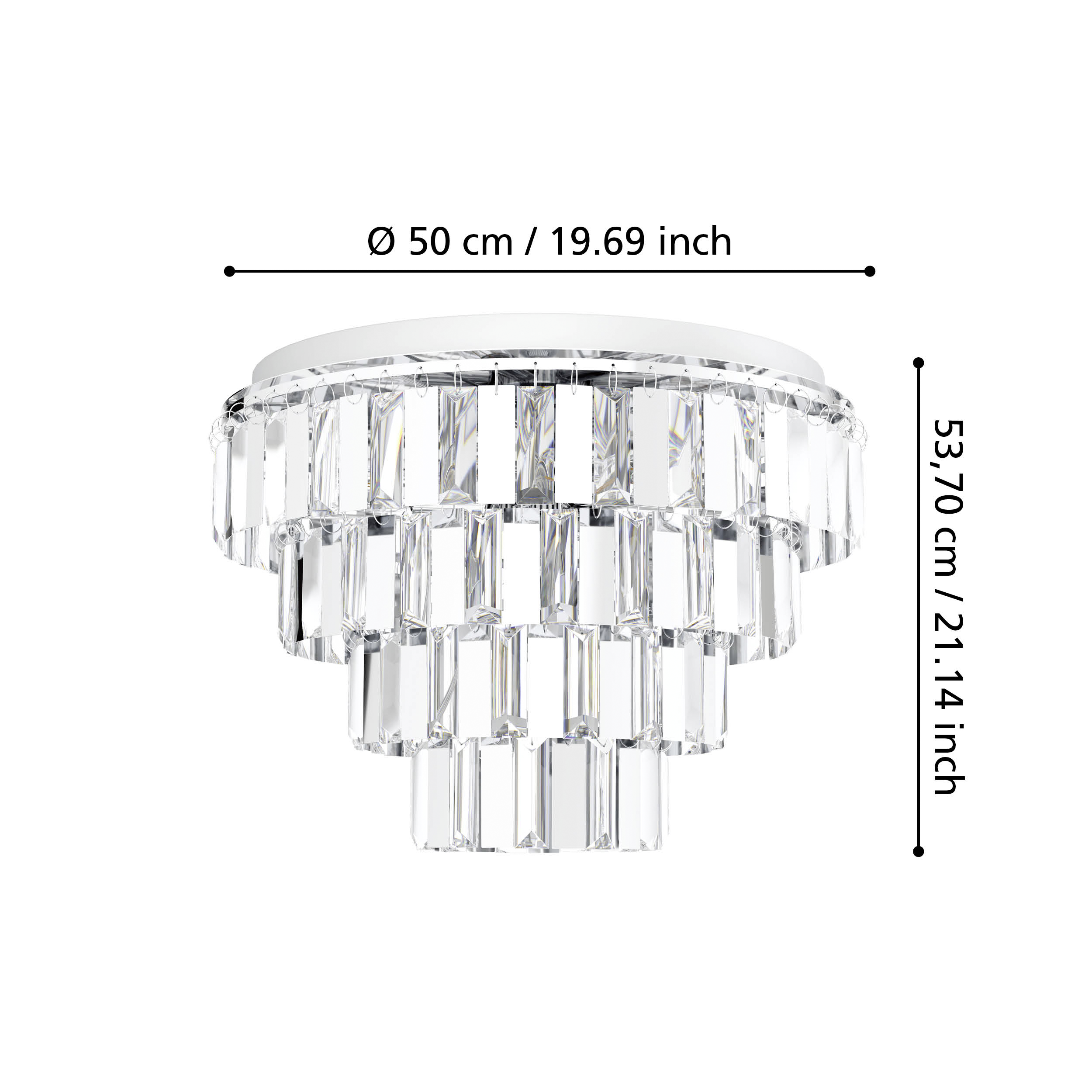 ERSEKA Flush Chandelier