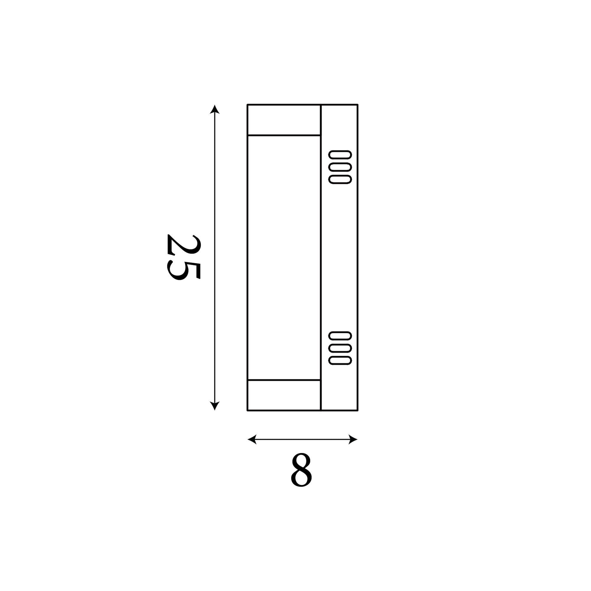 Nile LED 25mm High Wall Light
