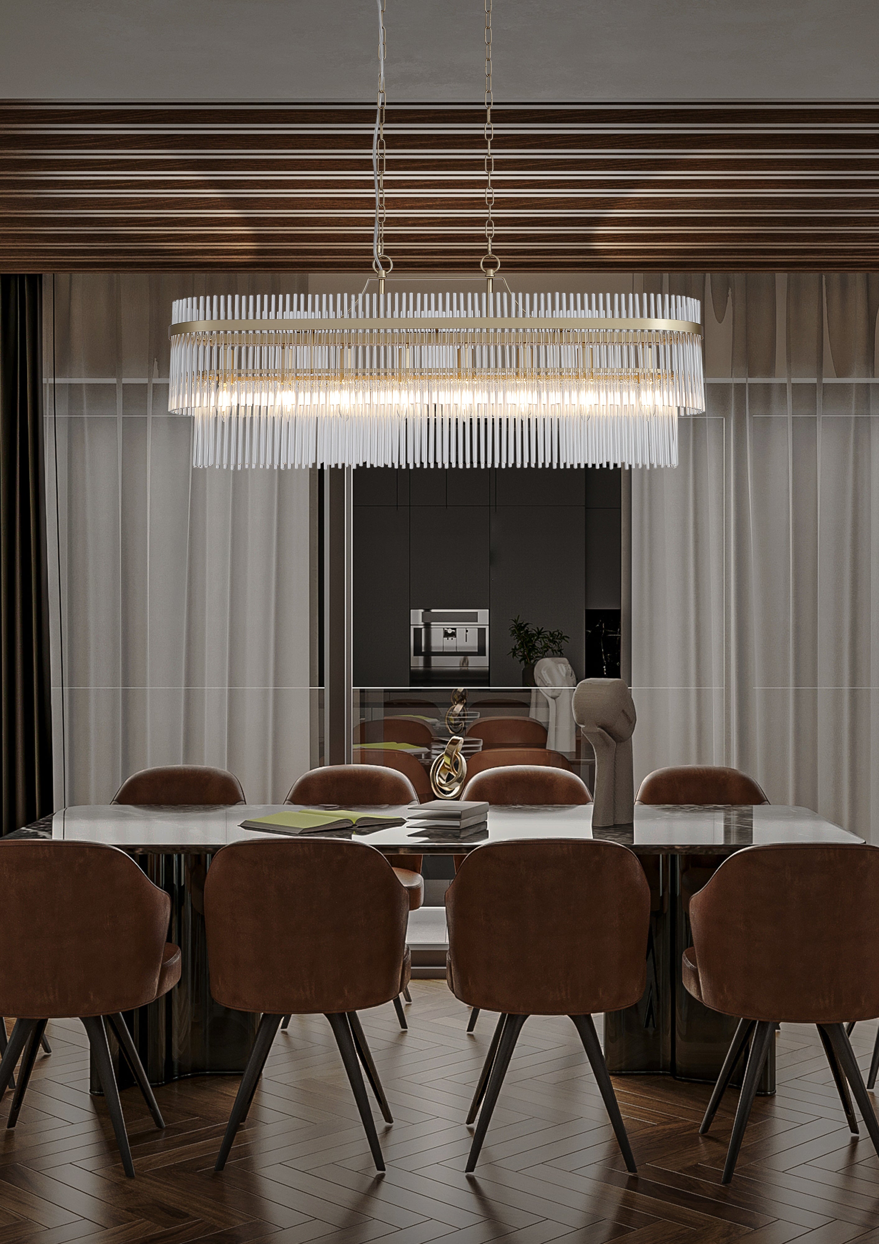 Lara 8Lt  Oval Pendant