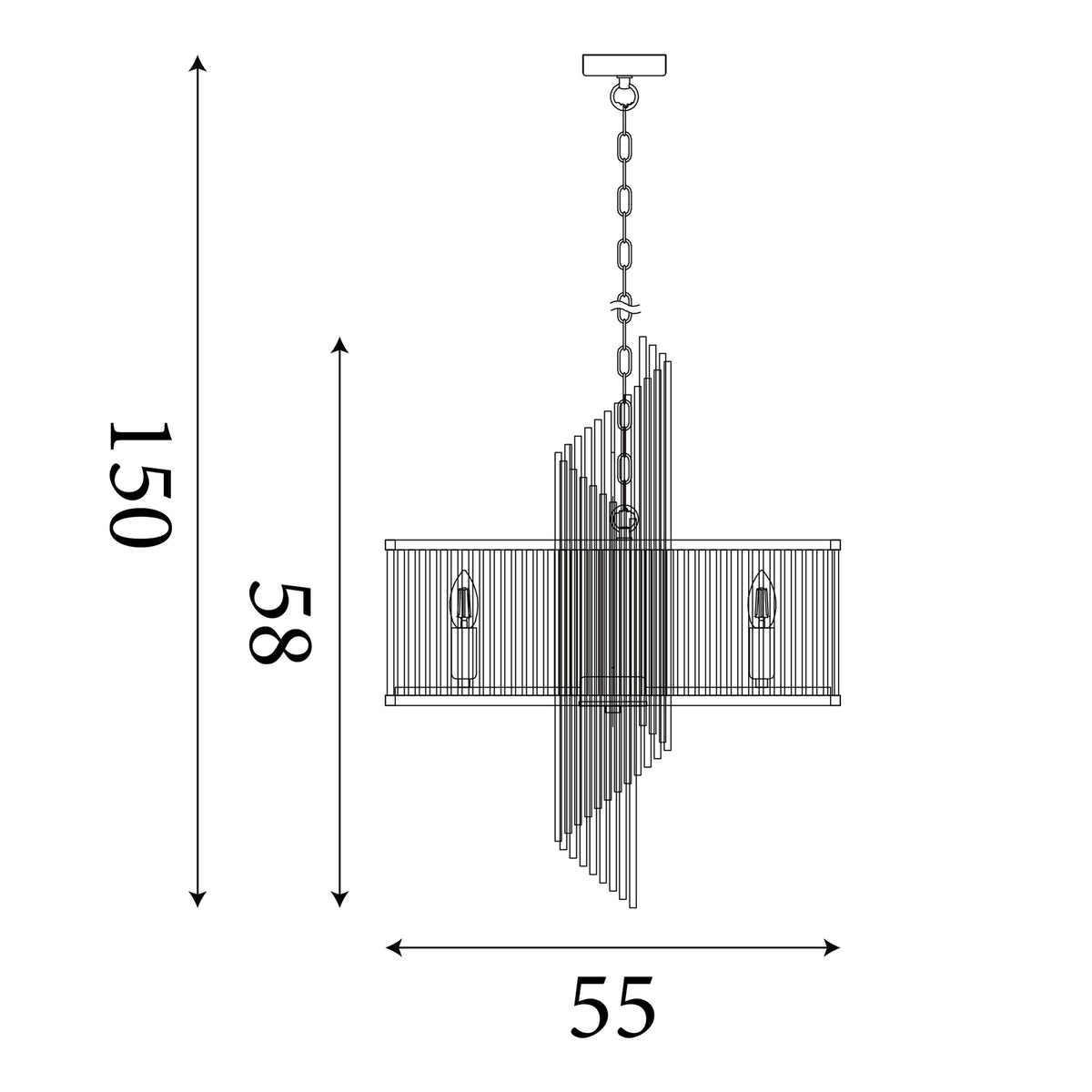 Lara 6Lt Pendant