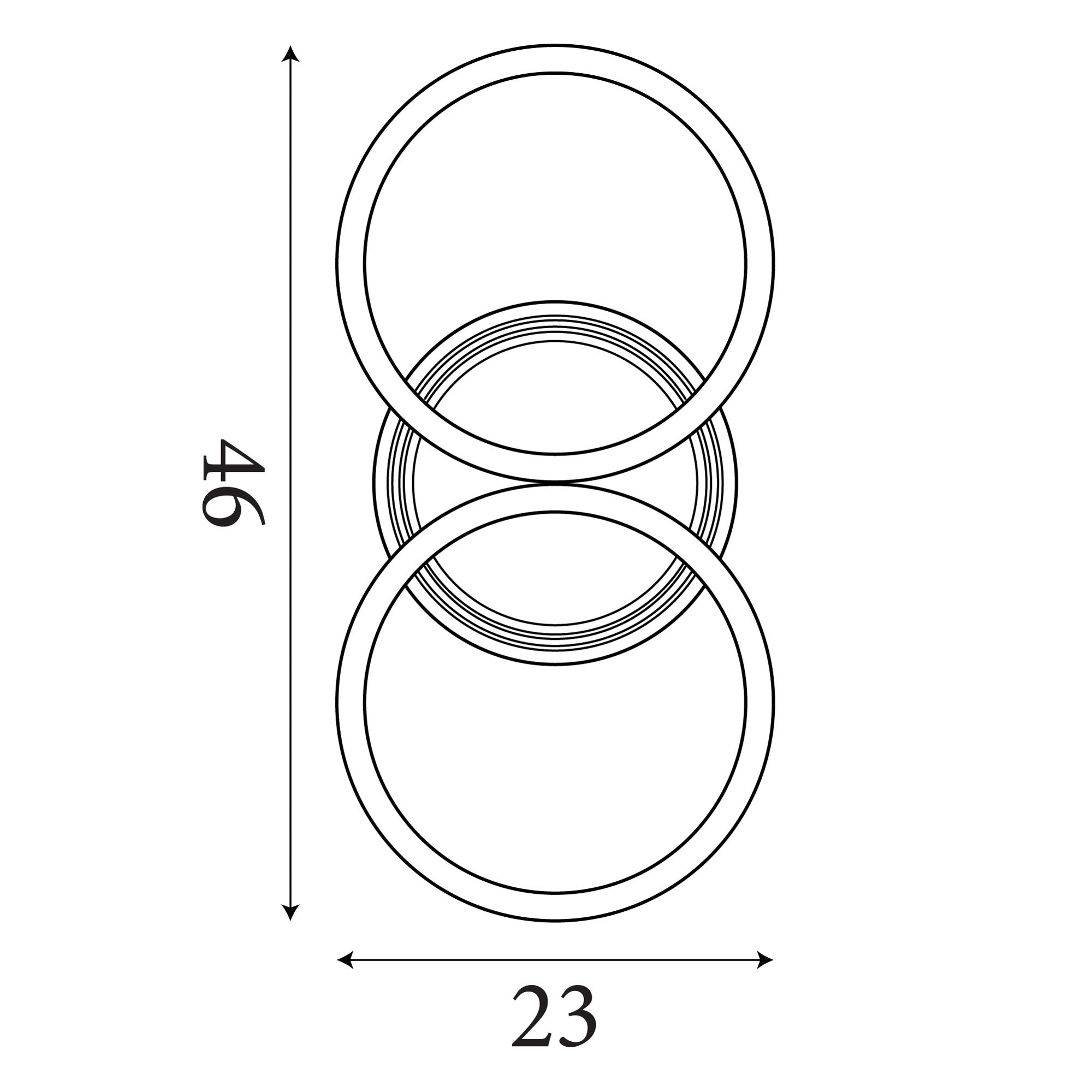 Contour LED Flush Double Ring