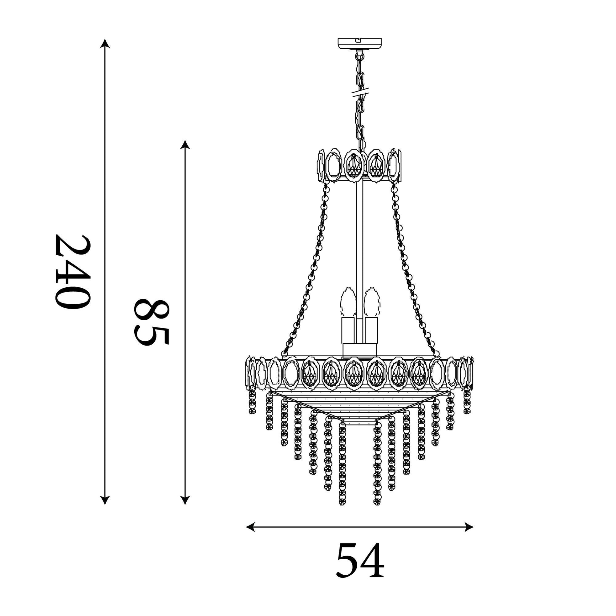 Louis Phillipe 11Lt Pendent Lamp