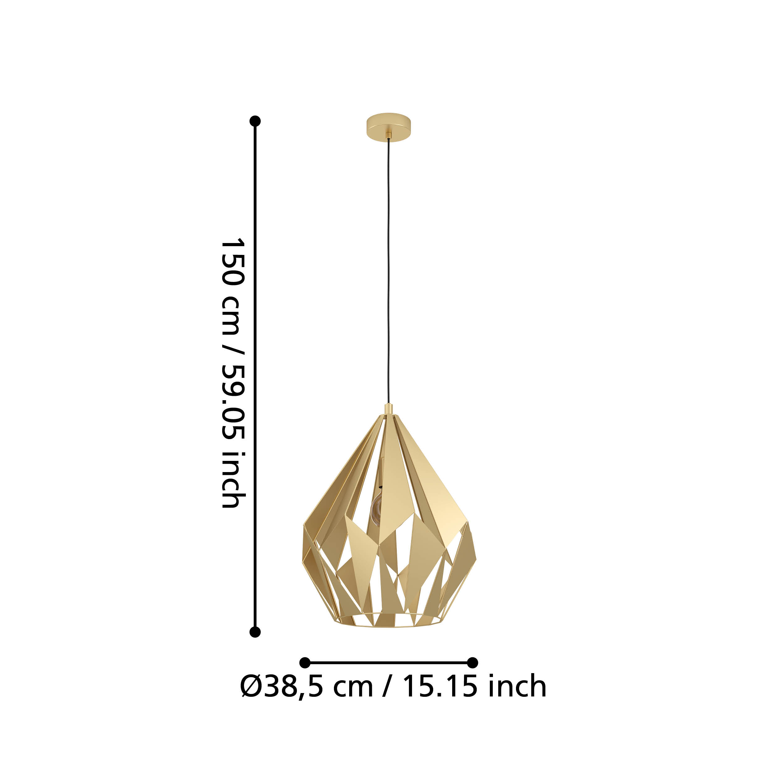 CARLTON Pendant 385mm Diameter