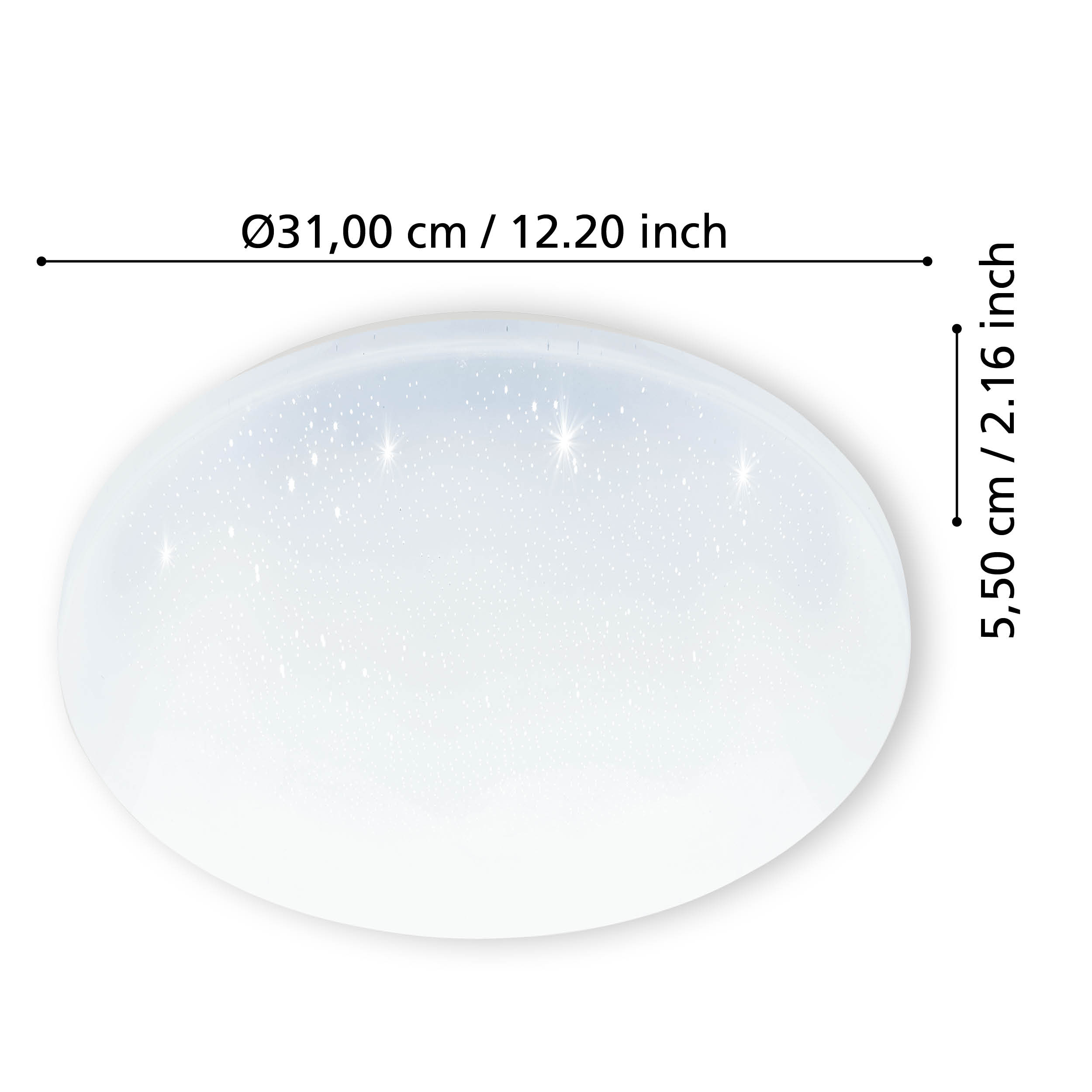 FRANIA-IP 310mm Dia Rnd Crystal Effect