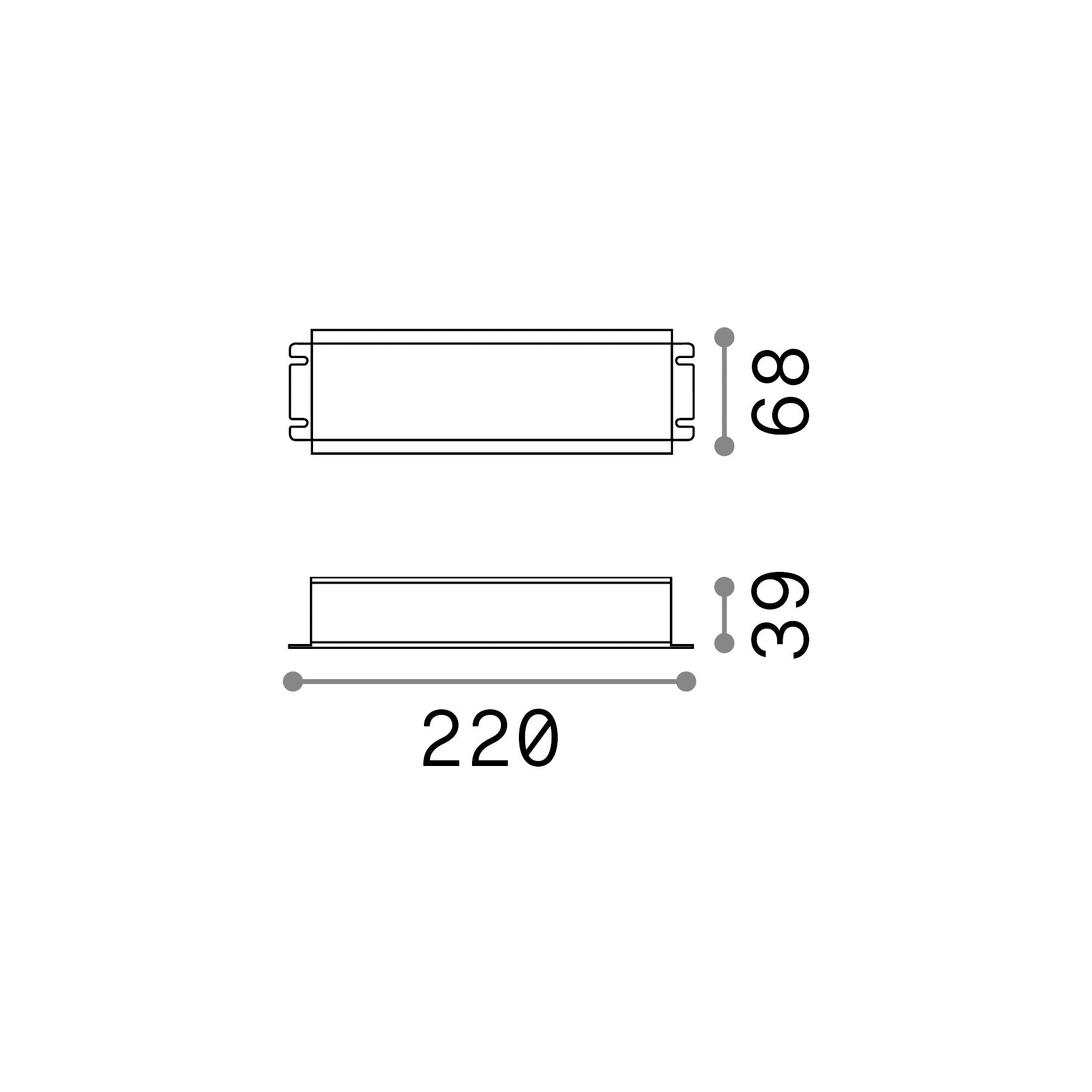 DRIVER IP67 ON-OFF 185W 24Vdc