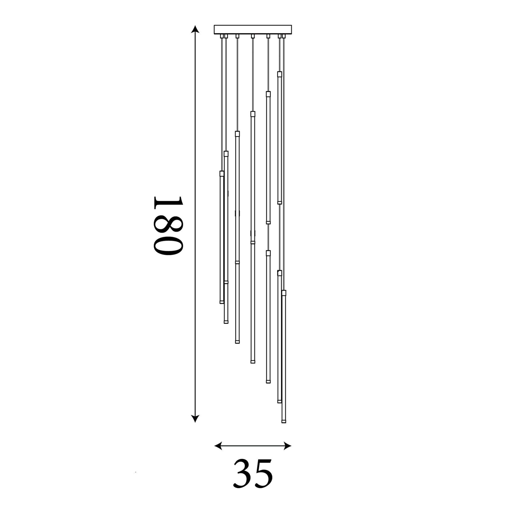 Flare LED 12Lt Stairwell Pendant