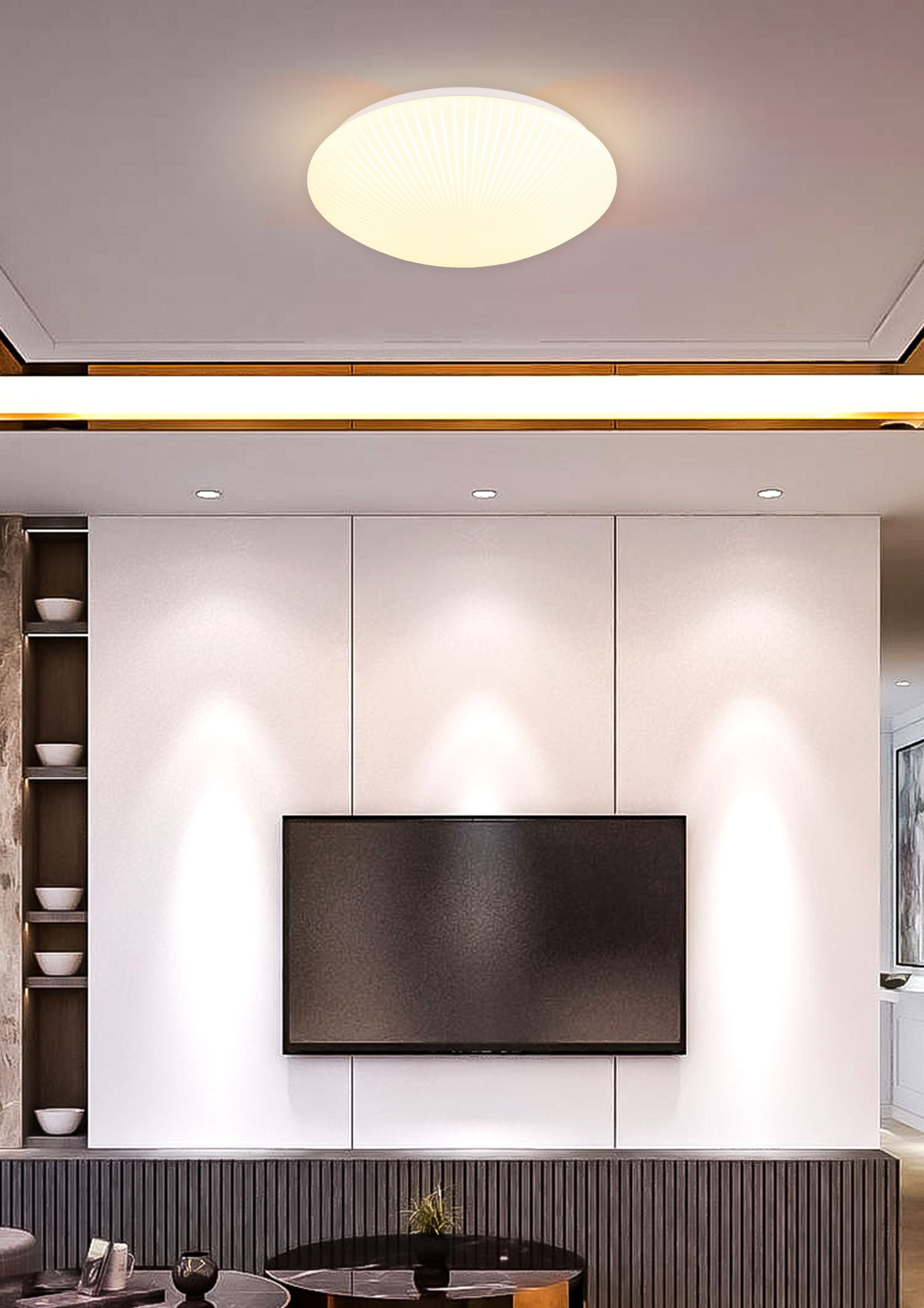 Malta LED Flush 40mm - White acrylic