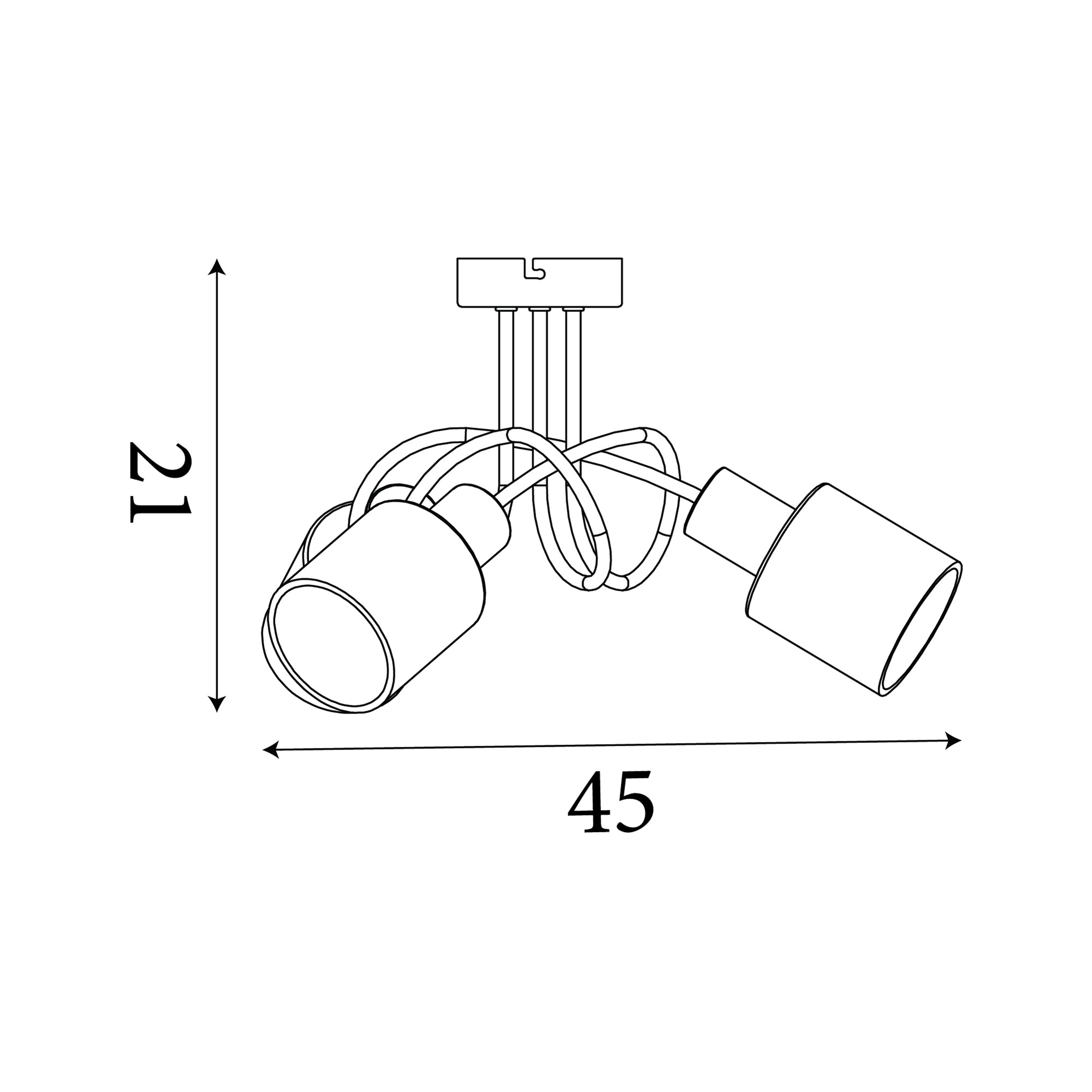 Knot 3Lt Flush Fitting