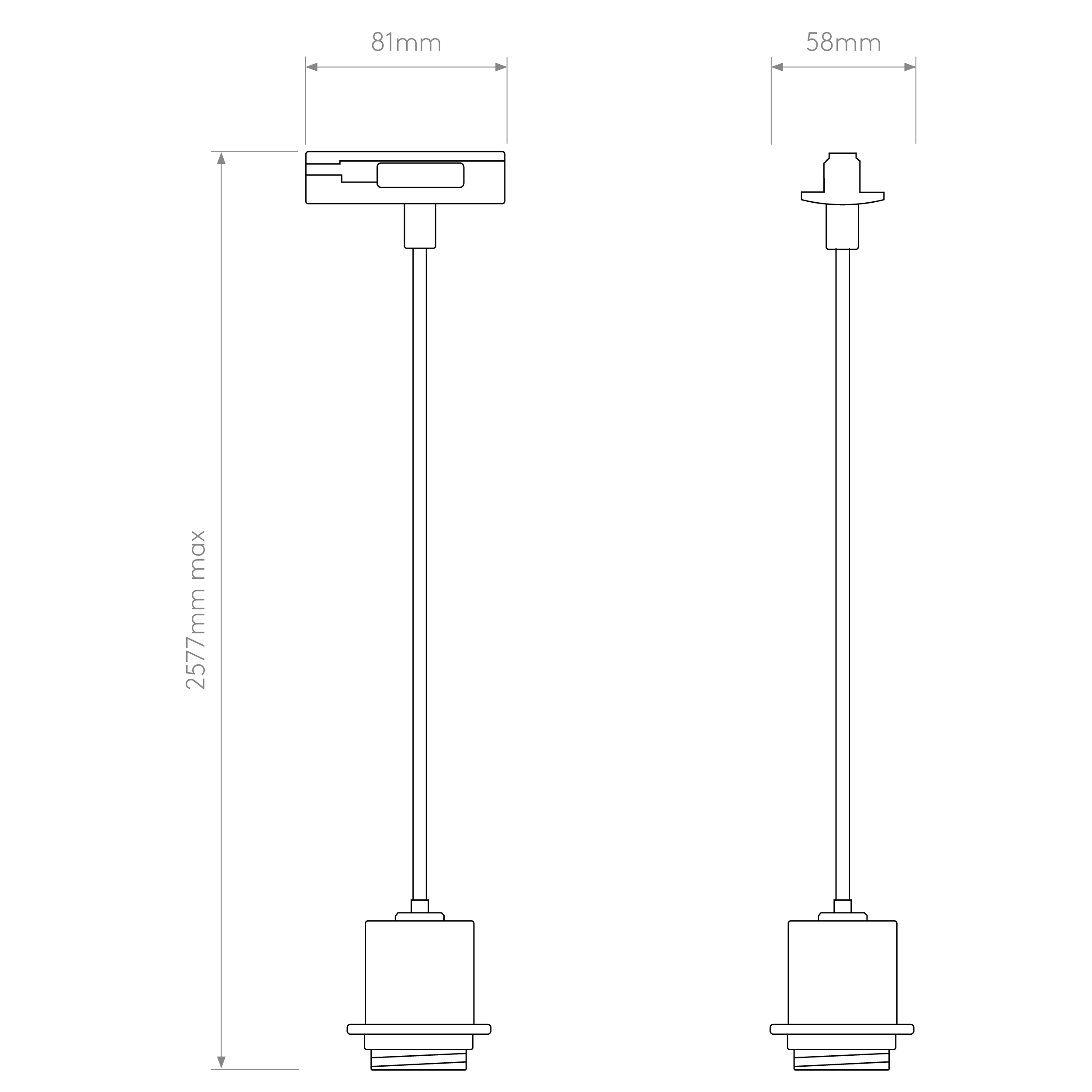 Track Pendant Suspension Kit