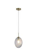 Whirl 1Lt Pendant Clear Glass