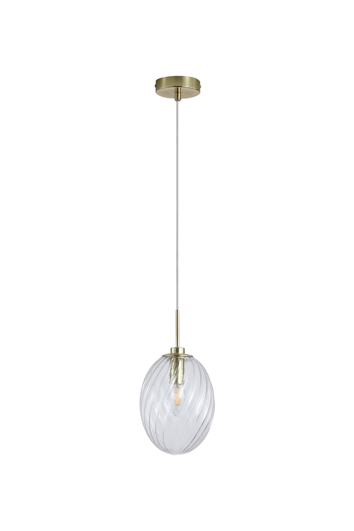 Whirl 1Lt Pendant Clear Glass