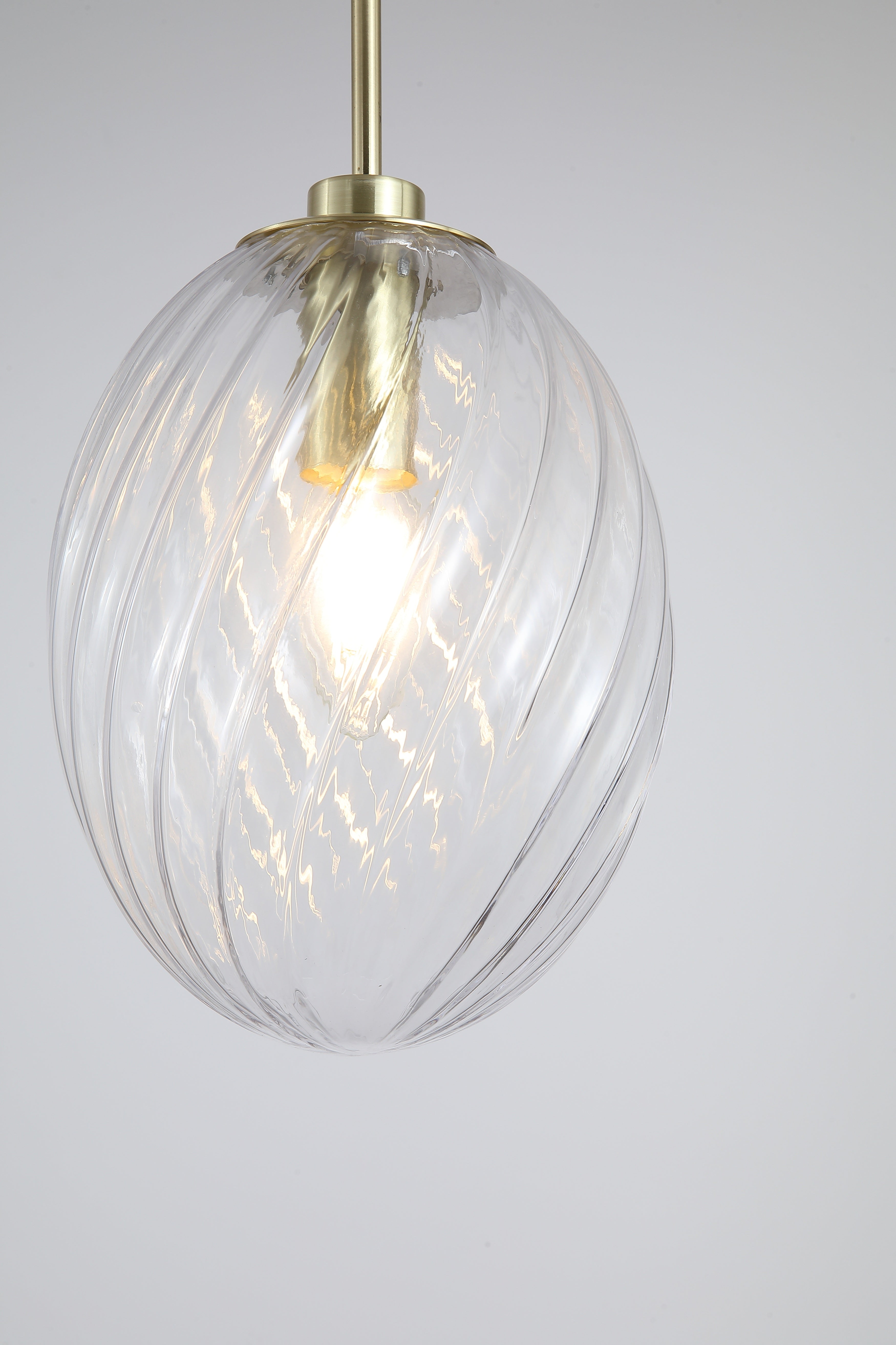 Whirl 1Lt Pendant Clear Glass