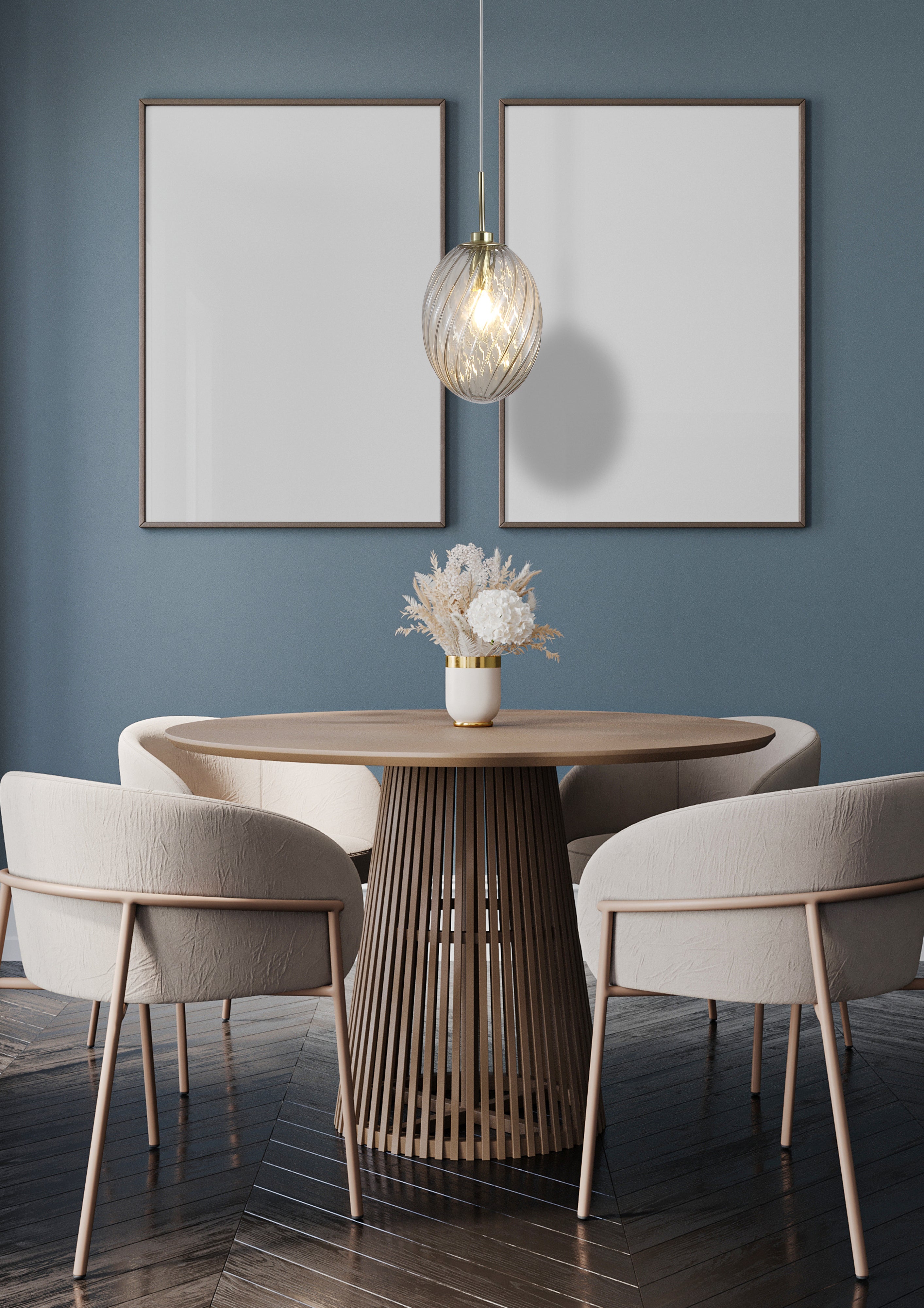 Whirl 1Lt Pendant Champagne Glass