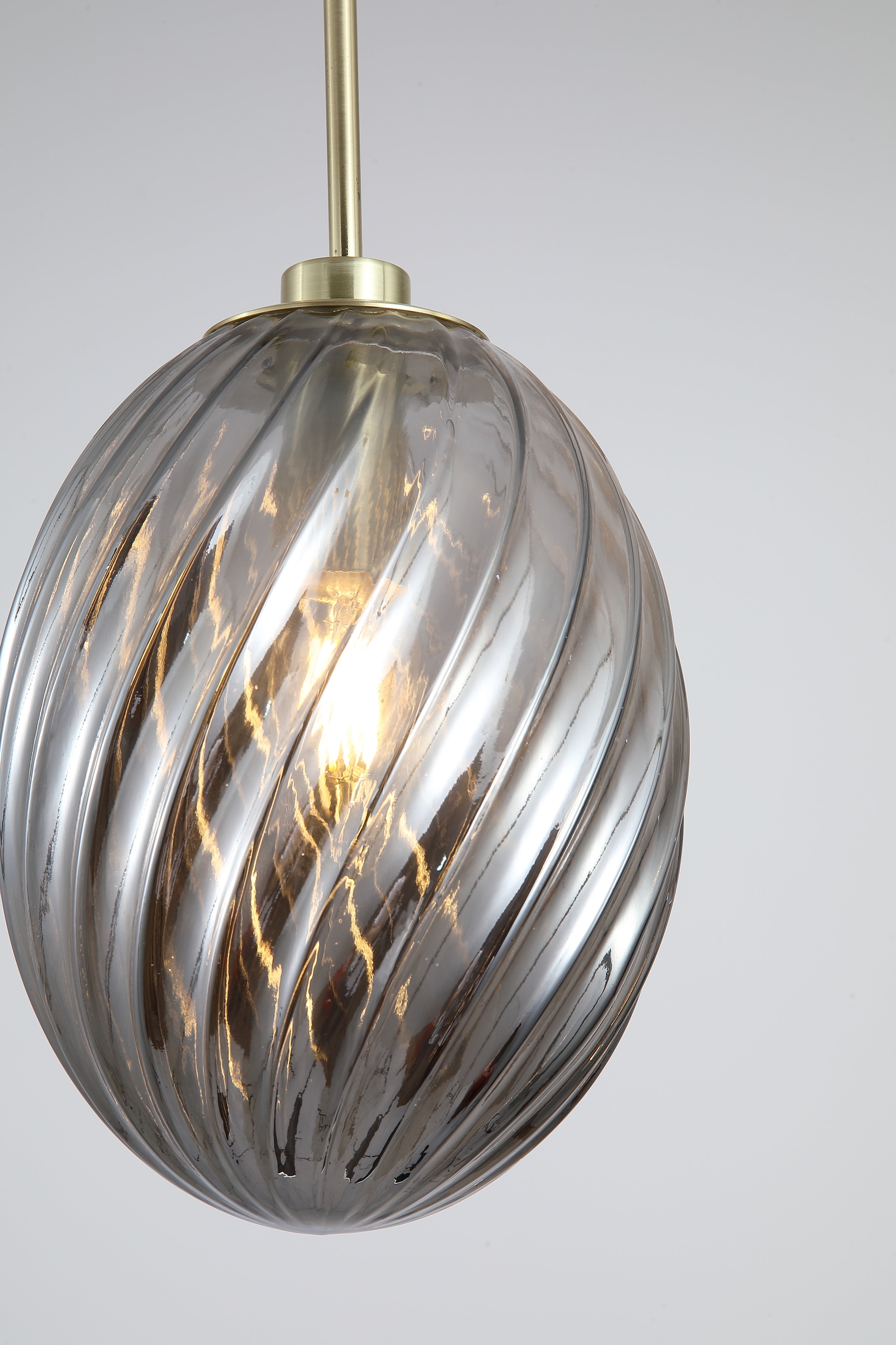 Whirl 1Lt Pendant Smoke Glass
