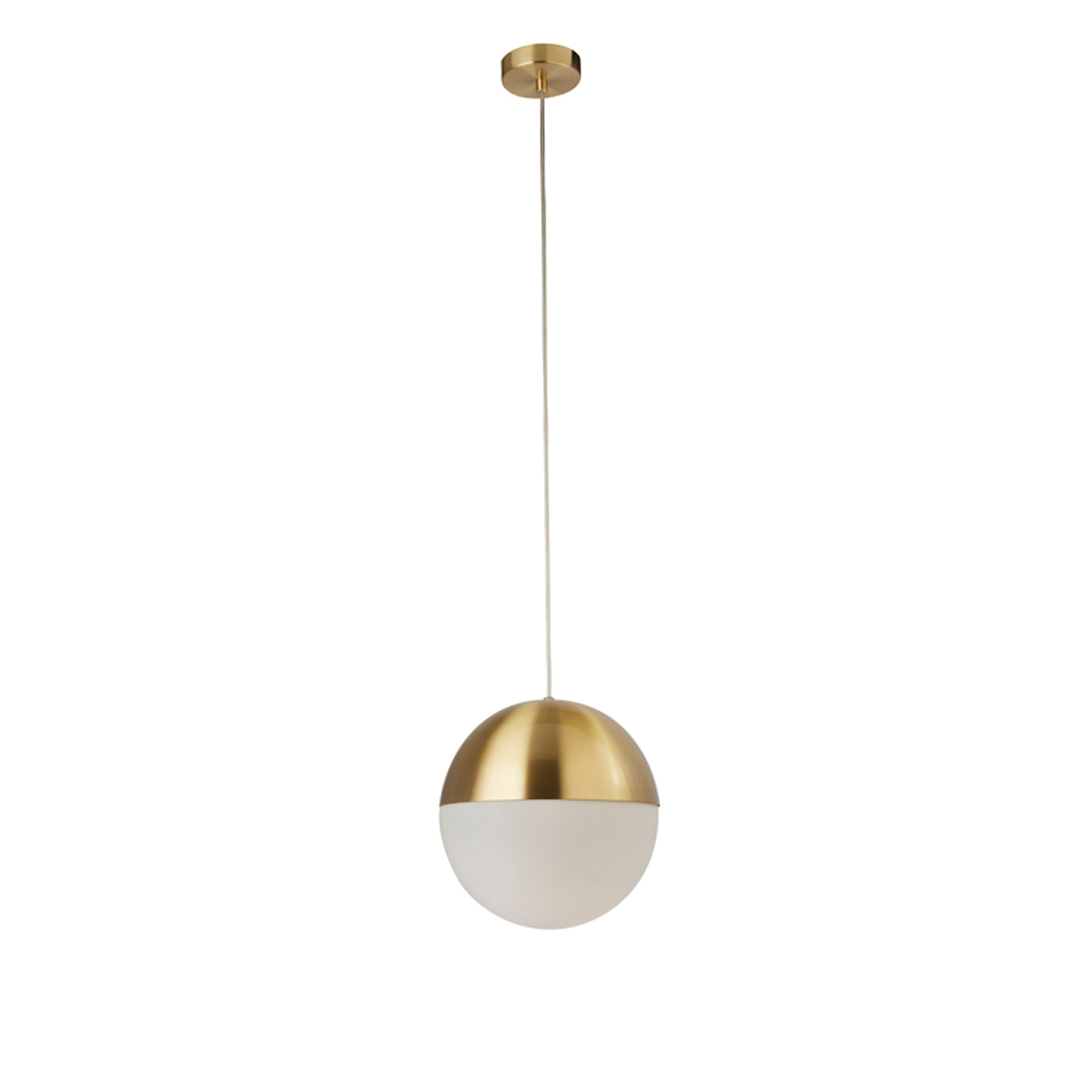 Endor Pendant  - Satin Brass & Opal Glass (END OF LINE PRODUCT)