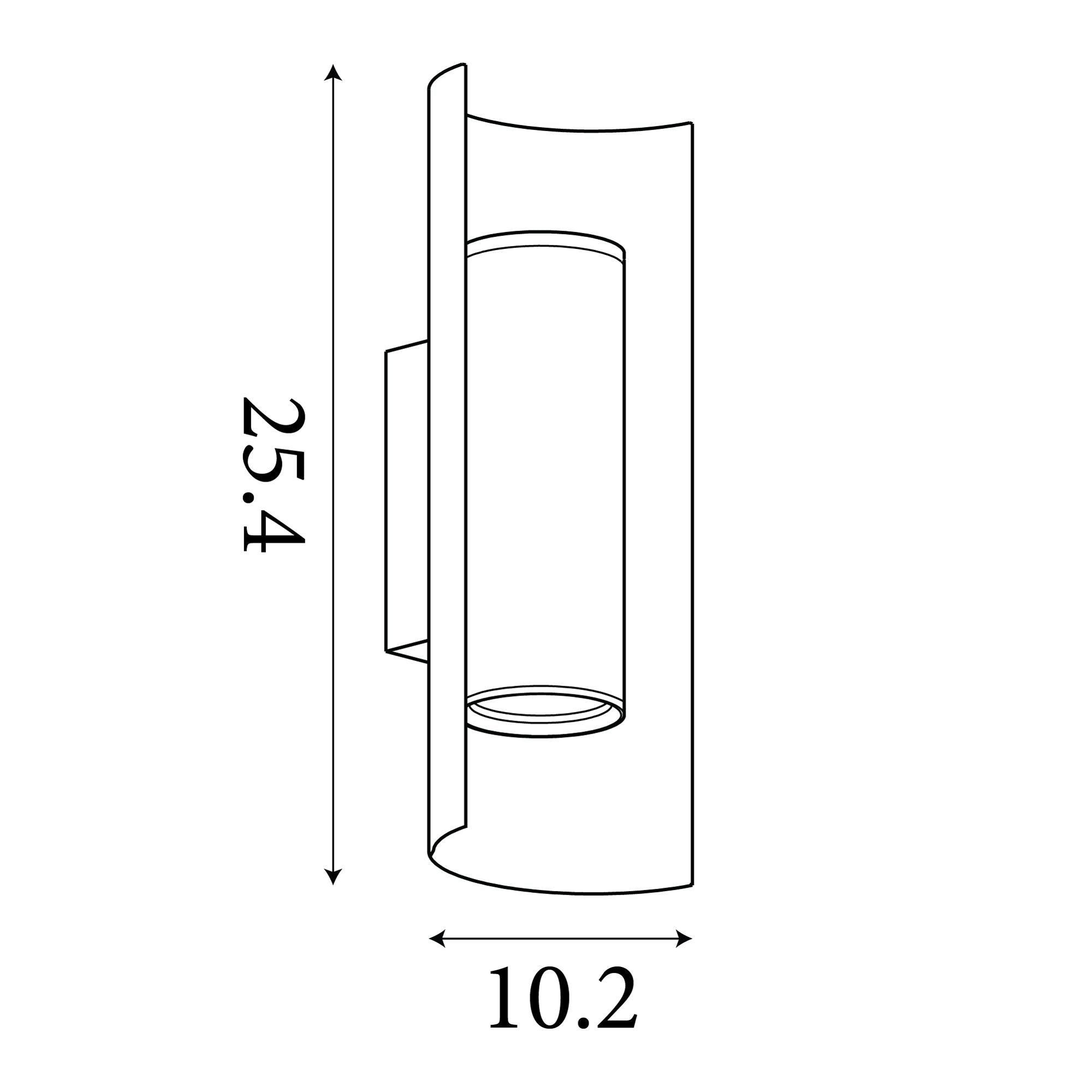 Roll 2Lt Wall Light
