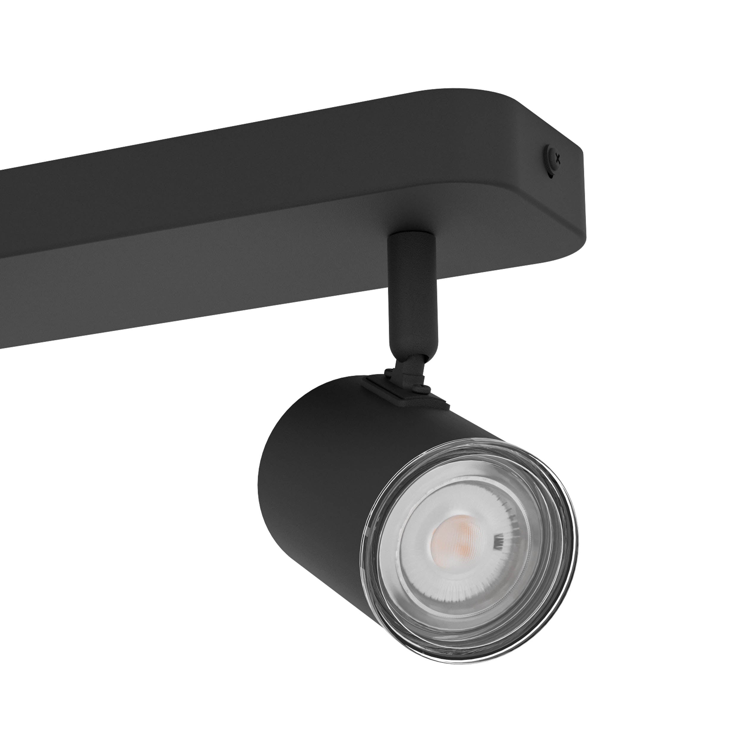 EGLO Consuma 1 Black Steel Dual LED Bathroom Spotlight