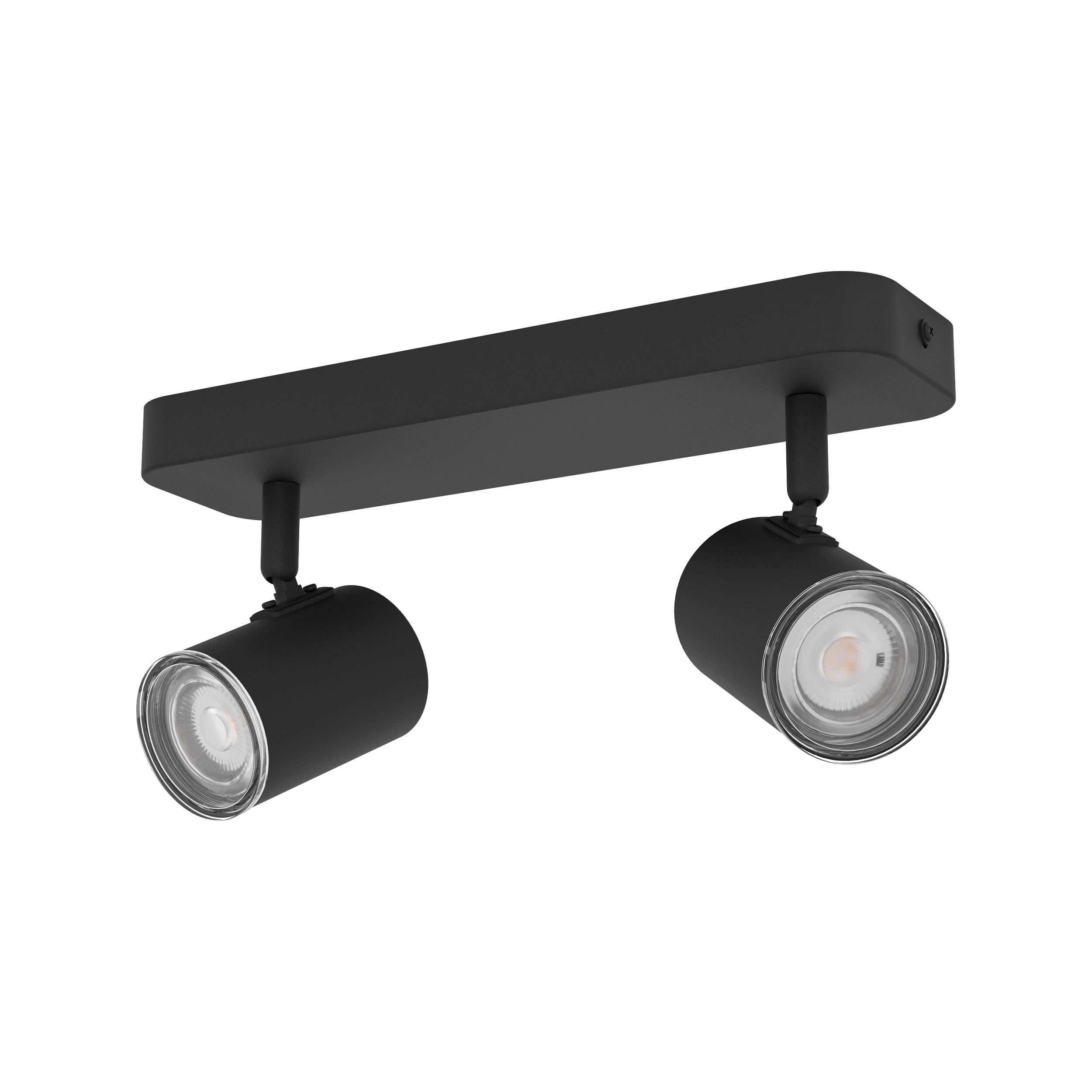 EGLO Consuma 1 Black Steel Dual LED Bathroom Spotlight