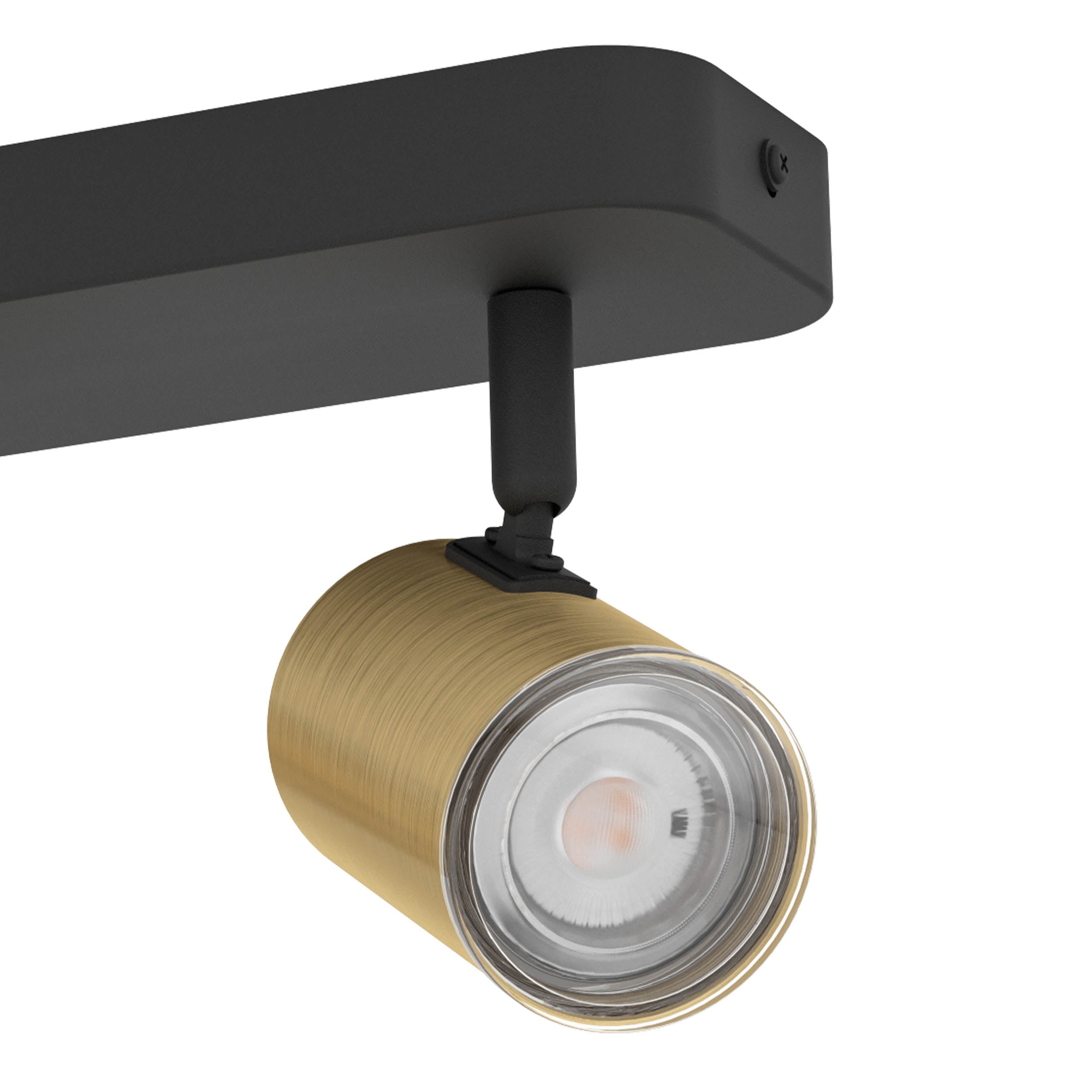 EGLO Consuma 1 Black & Brushed Brass Steel Triple LED Bathroom Spotlight
