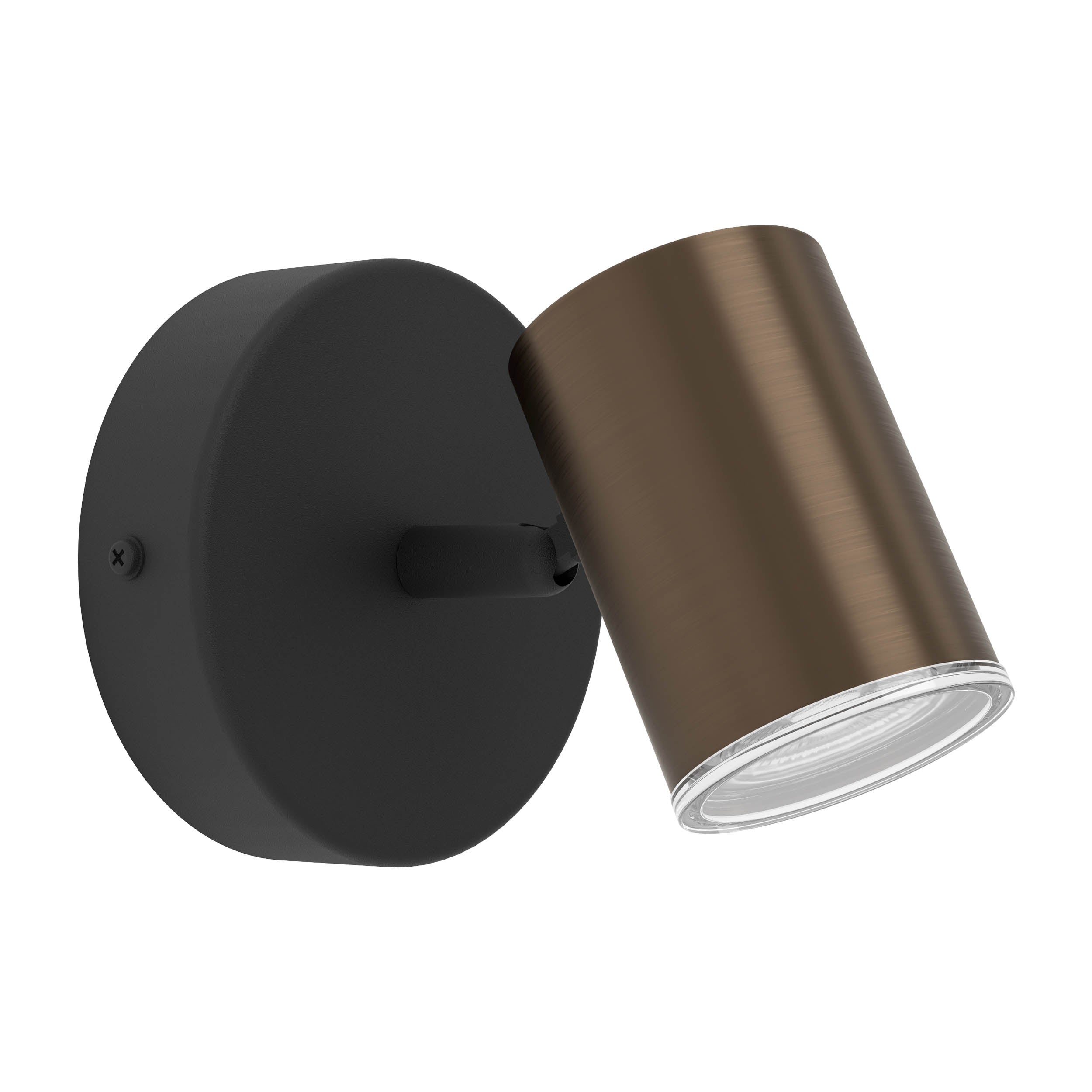 EGLO Consuma 1 Black & Bronze Steel Single LED Bathroom Spotlight