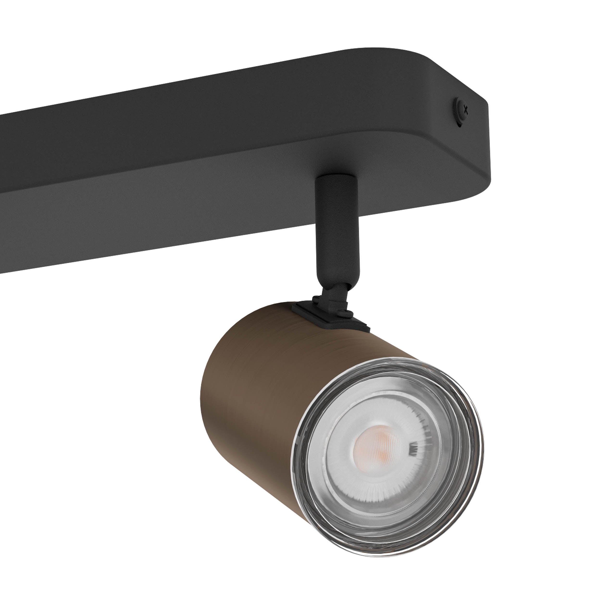 EGLO Consuma 1 Black & Bronze Steel Dual LED Bathroom Spotlight