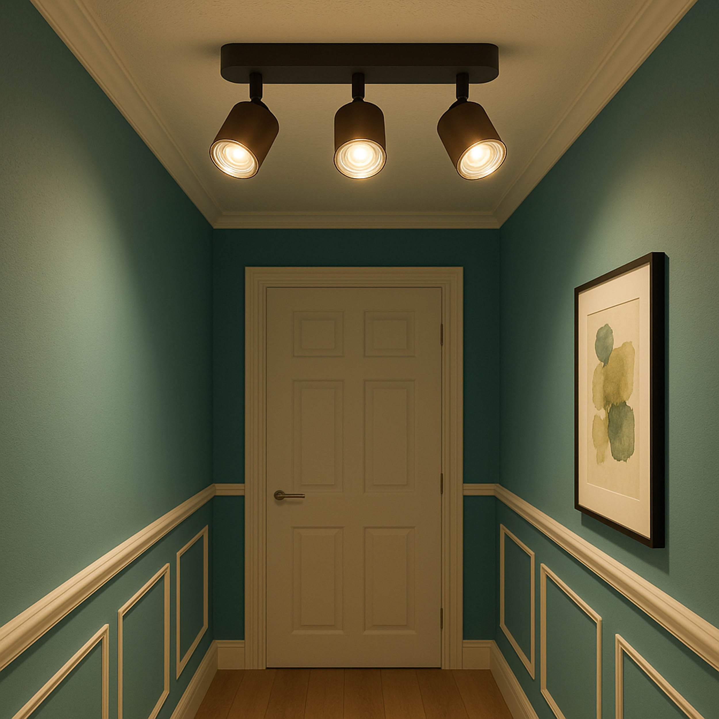 EGLO Consuma 1 Black & Bronze Triple LED Bathroom Spotlight