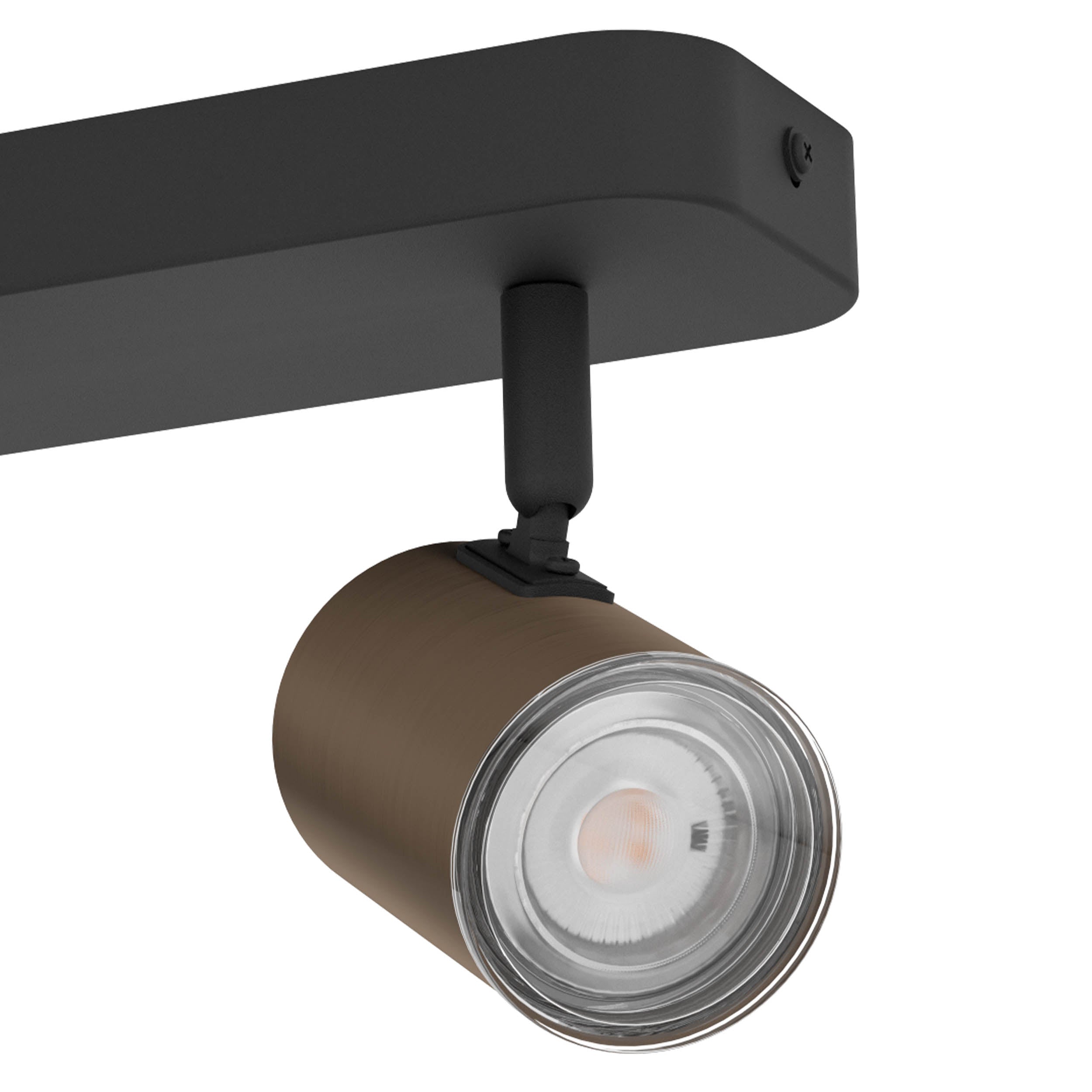 EGLO Consuma 1 Black & Bronze Triple LED Bathroom Spotlight