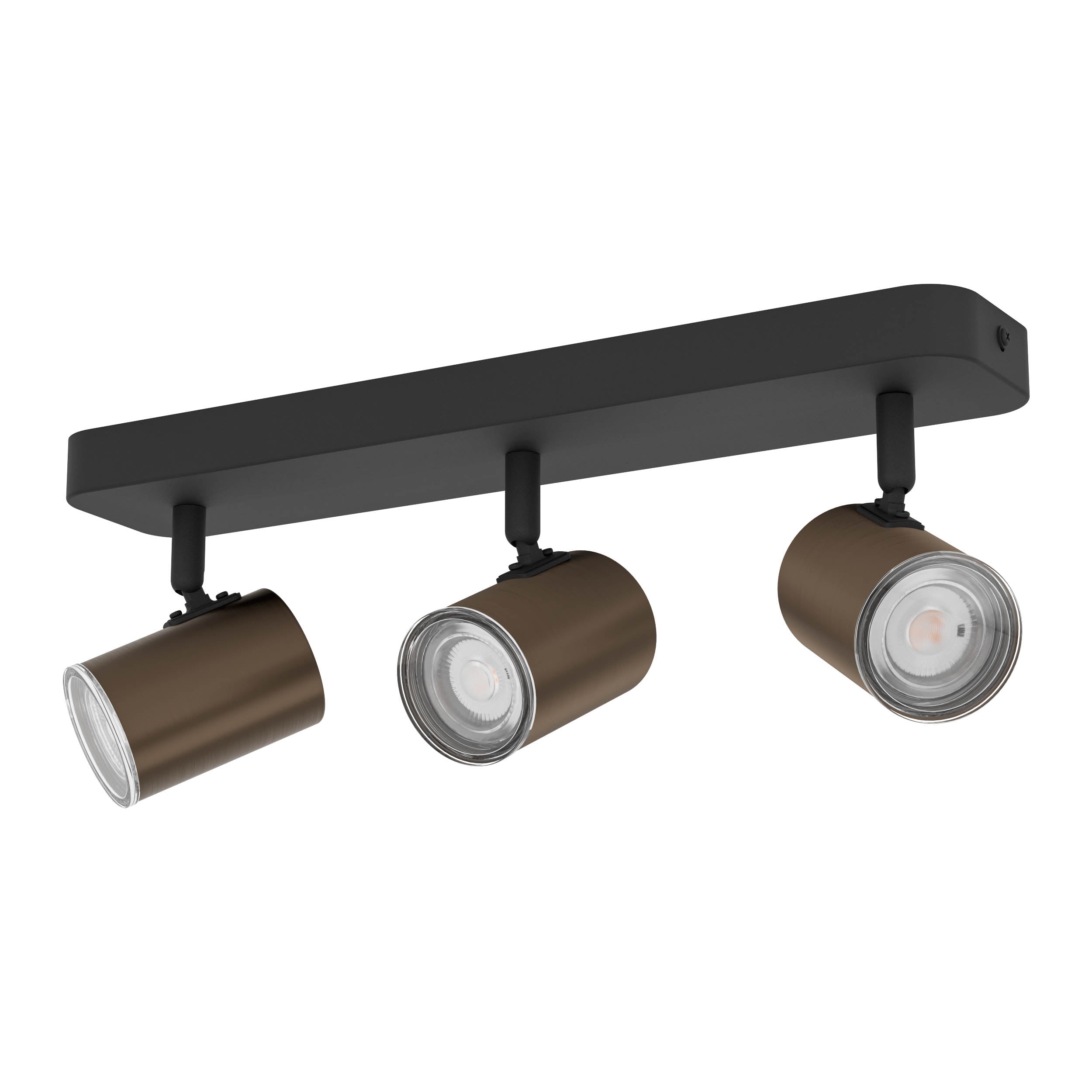 EGLO Consuma 1 Black & Bronze Triple LED Bathroom Spotlight