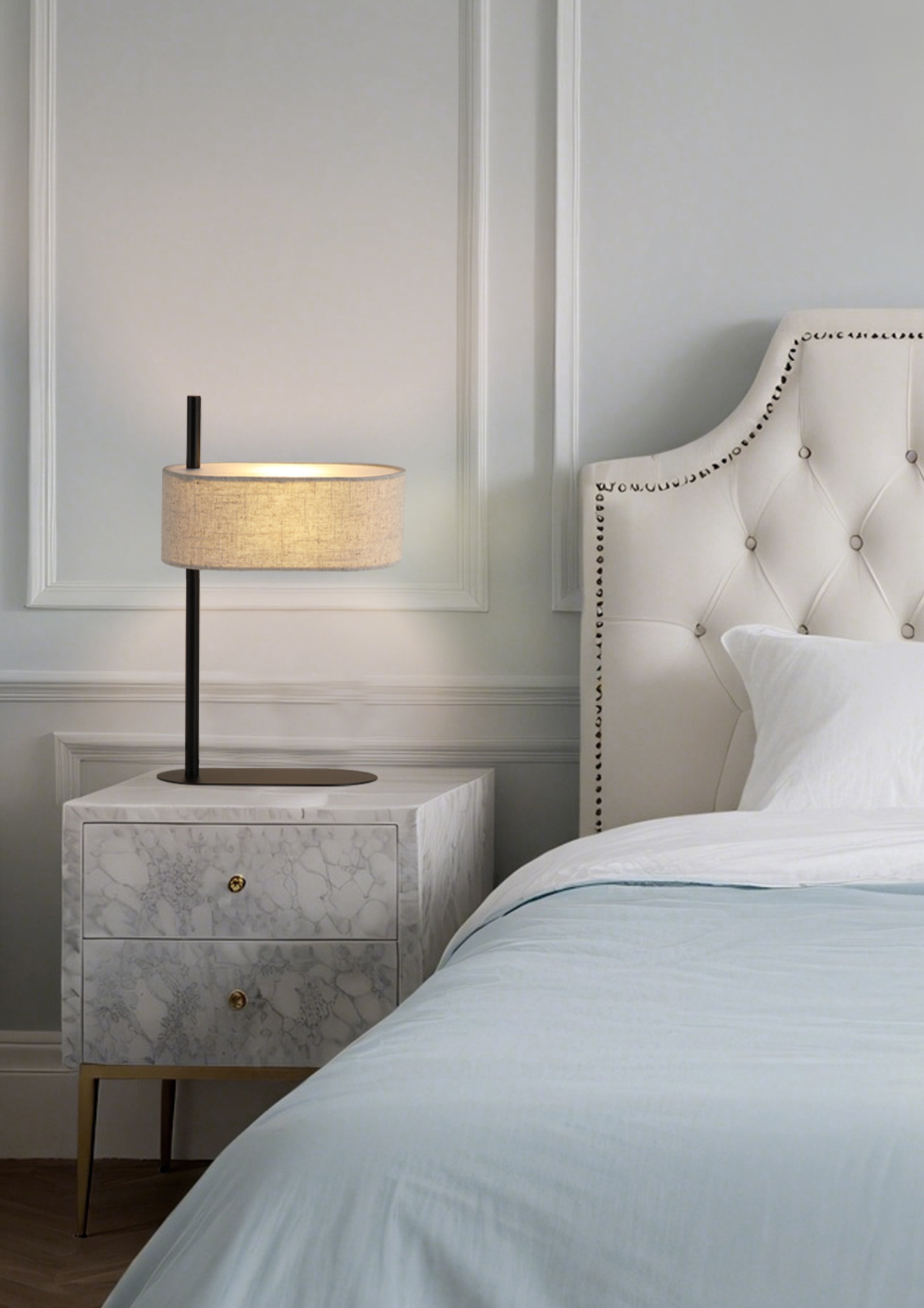 Hessian 1Lt Table Lamp