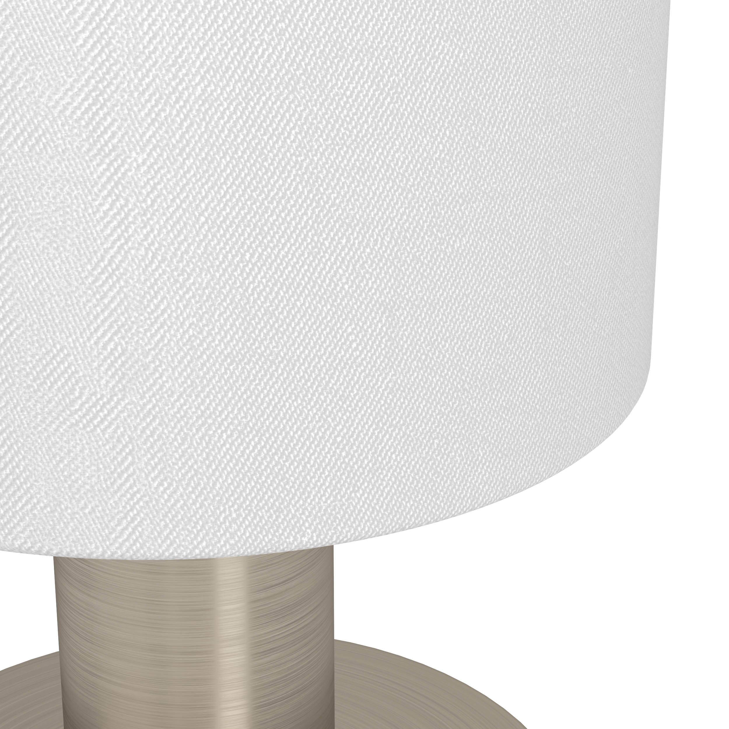 EGLO Montetto White Fabric & Steel Classic Table Lamp 31841