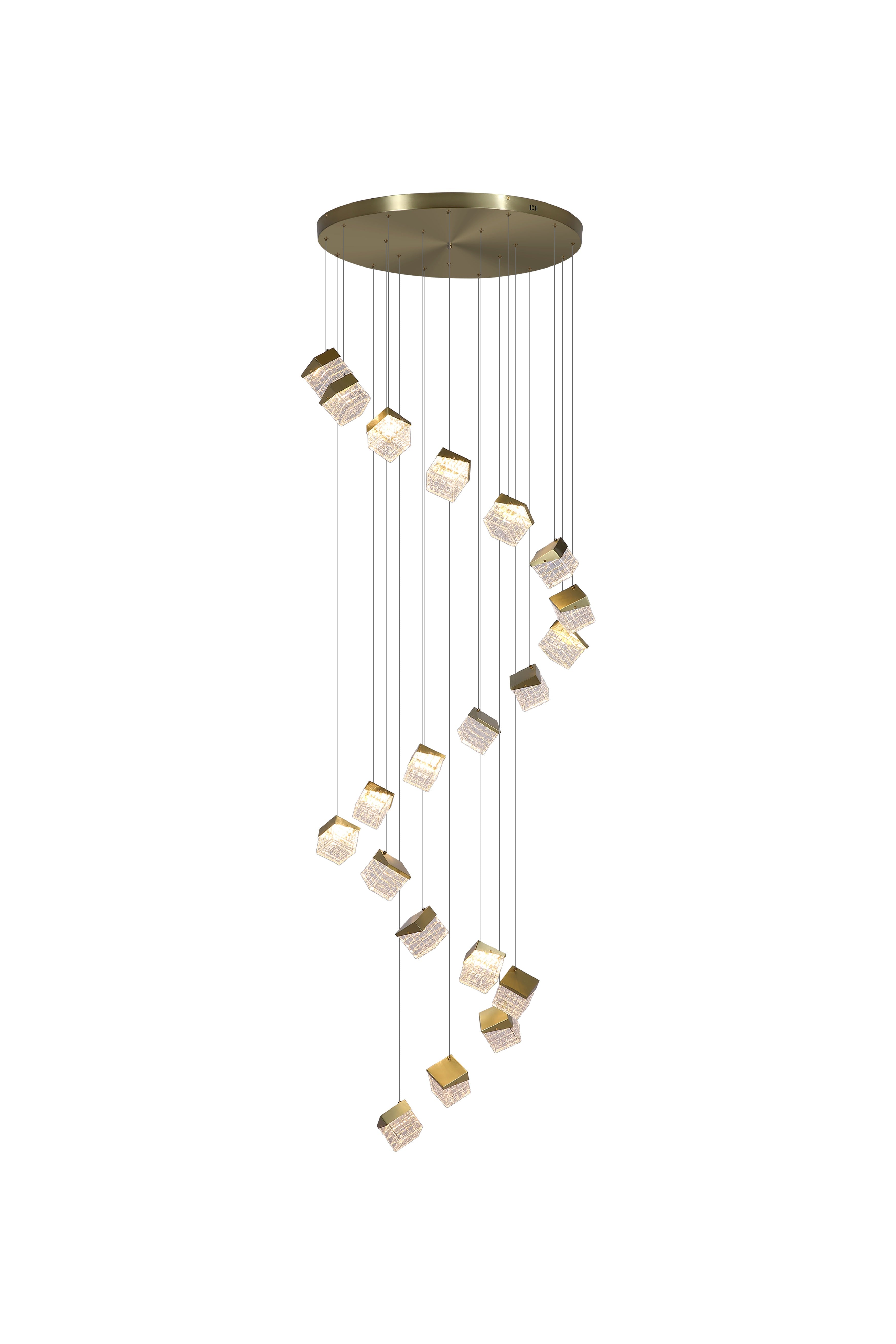 Cuboid 20Lt LED Multi Drop Pendant