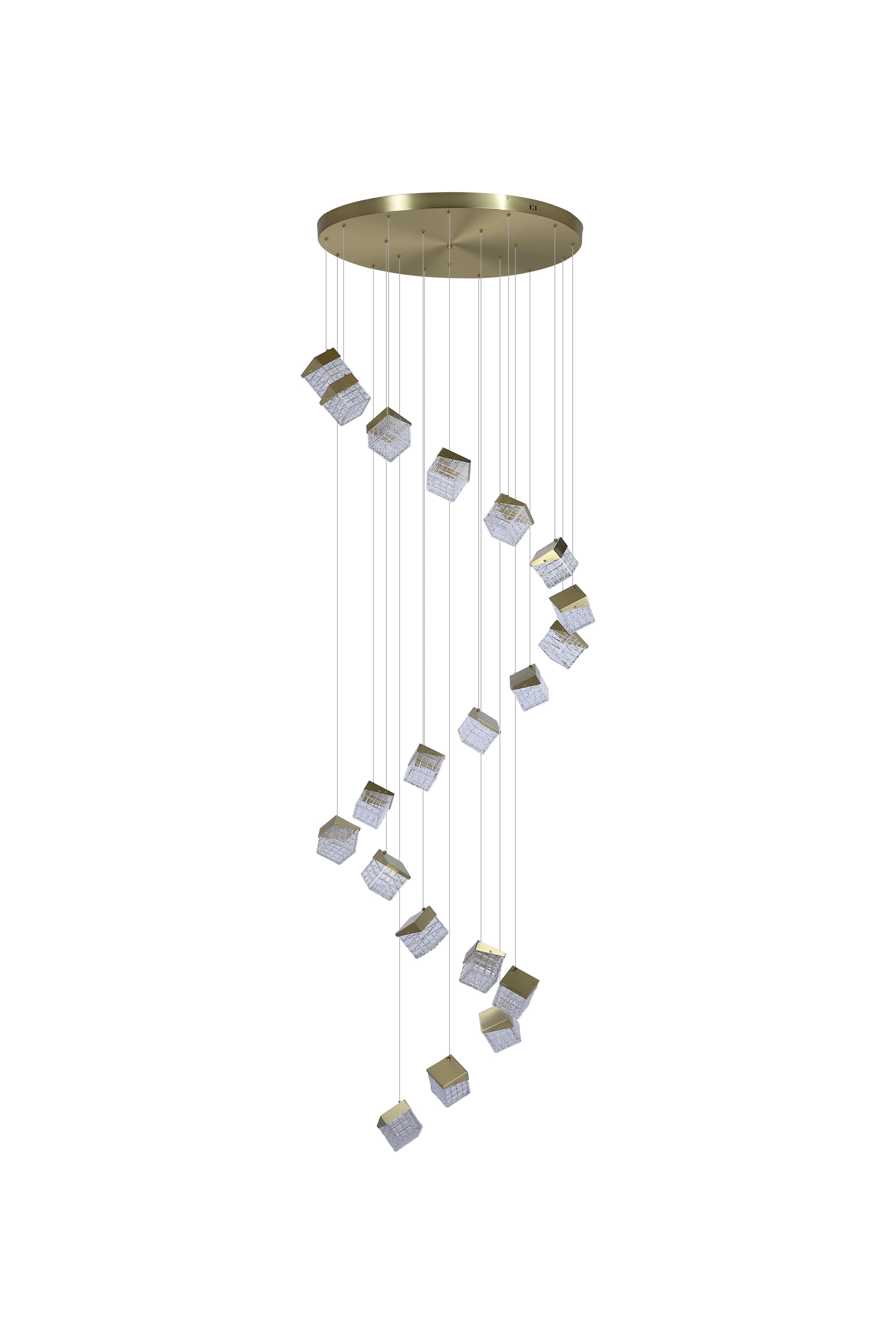 Cuboid 20Lt LED Multi Drop Pendant