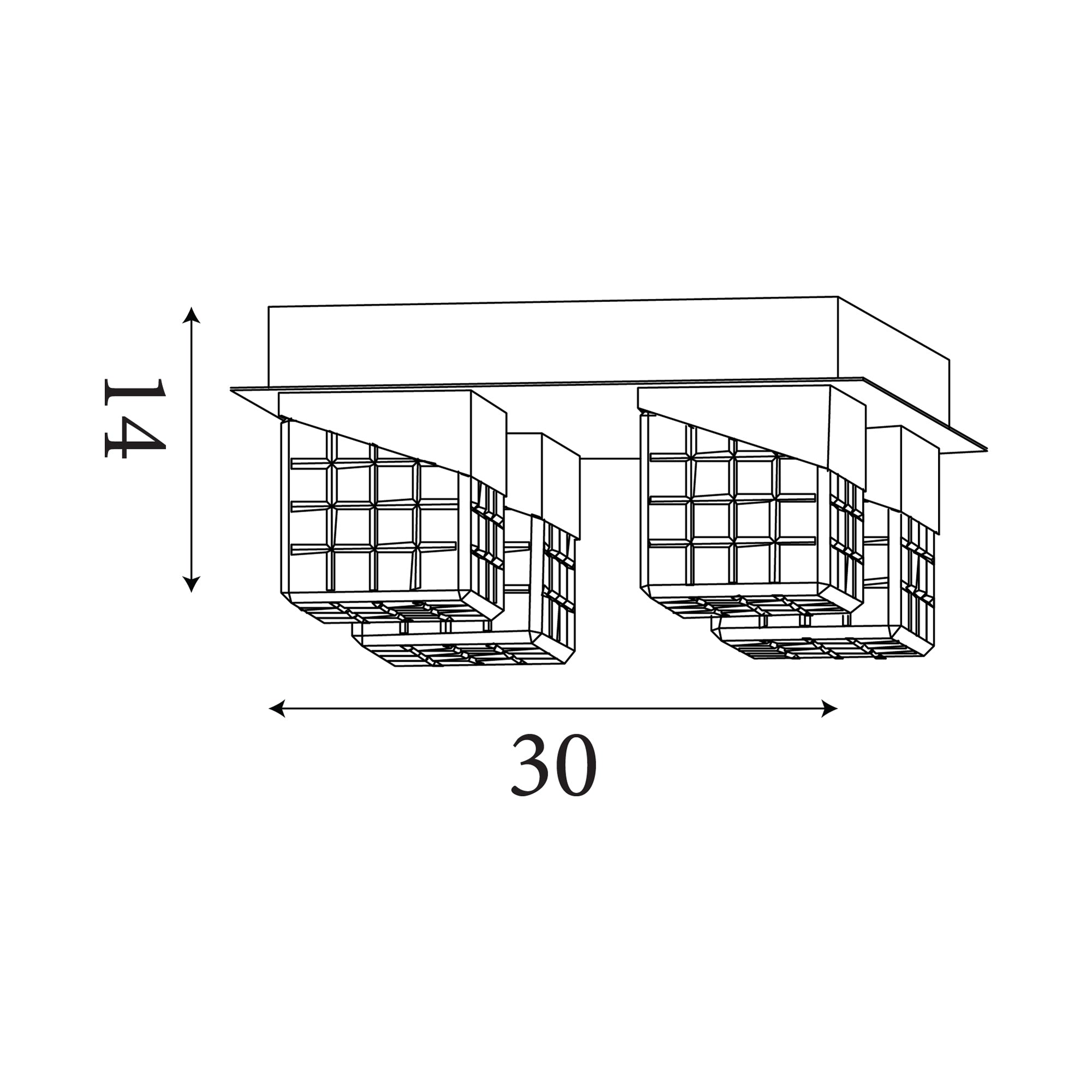 Cuboid 4Lt Flush