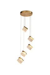 Cuboid 5Lt LED Multi Drop Pendant