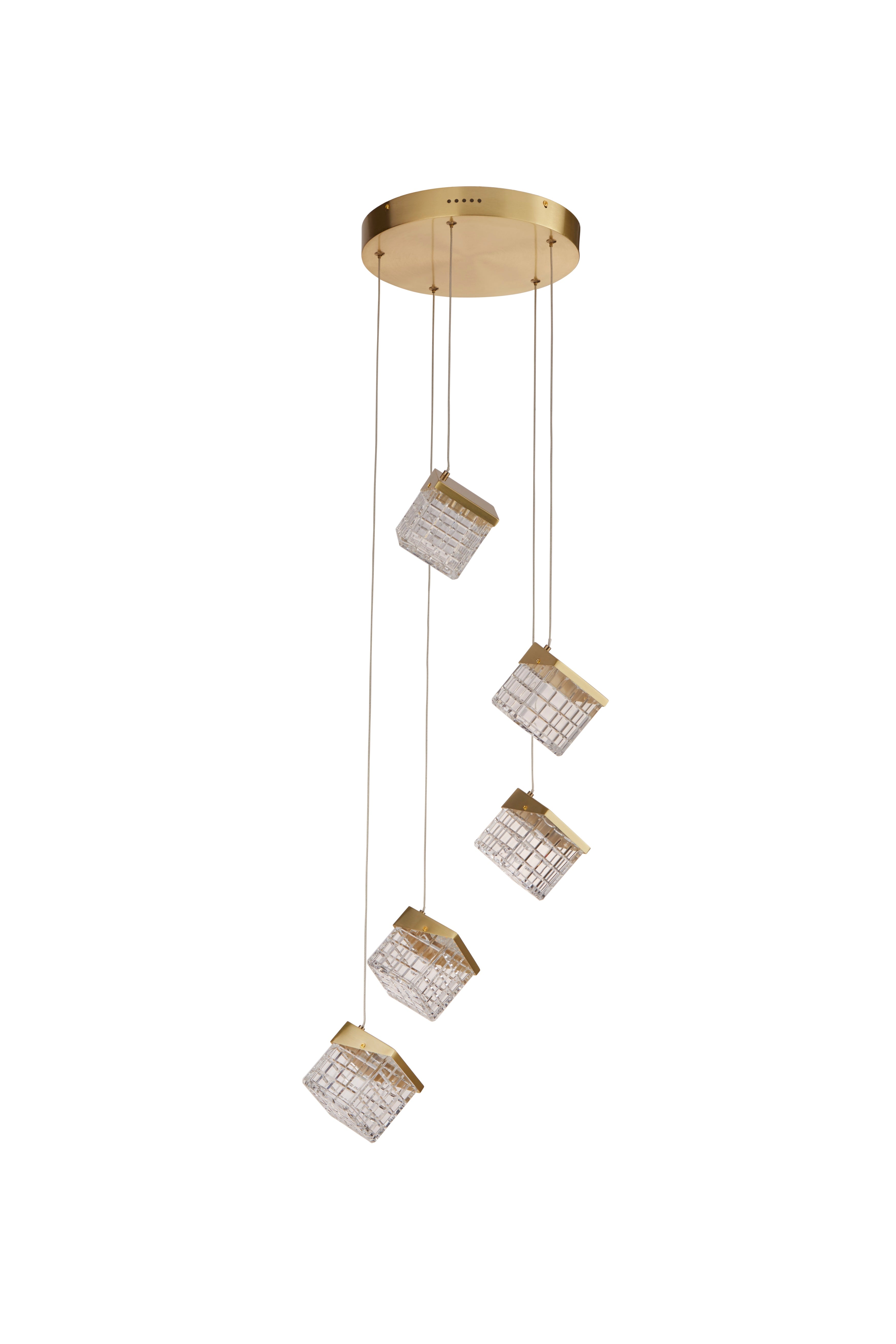 Cuboid 5Lt LED Multi Drop Pendant